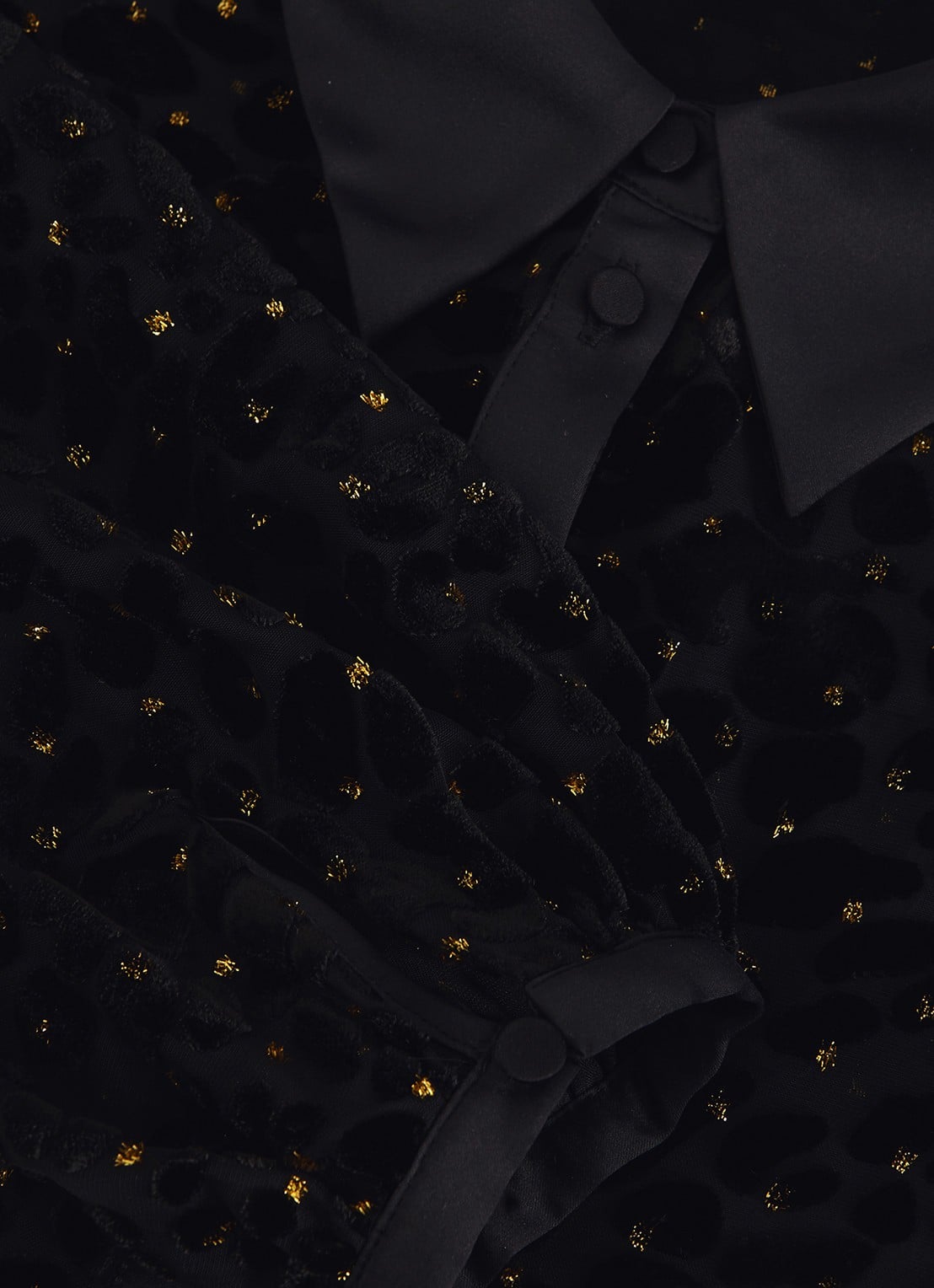 Phase Eight Della semi-transparante blouse met flockprint - detail 7 zwart