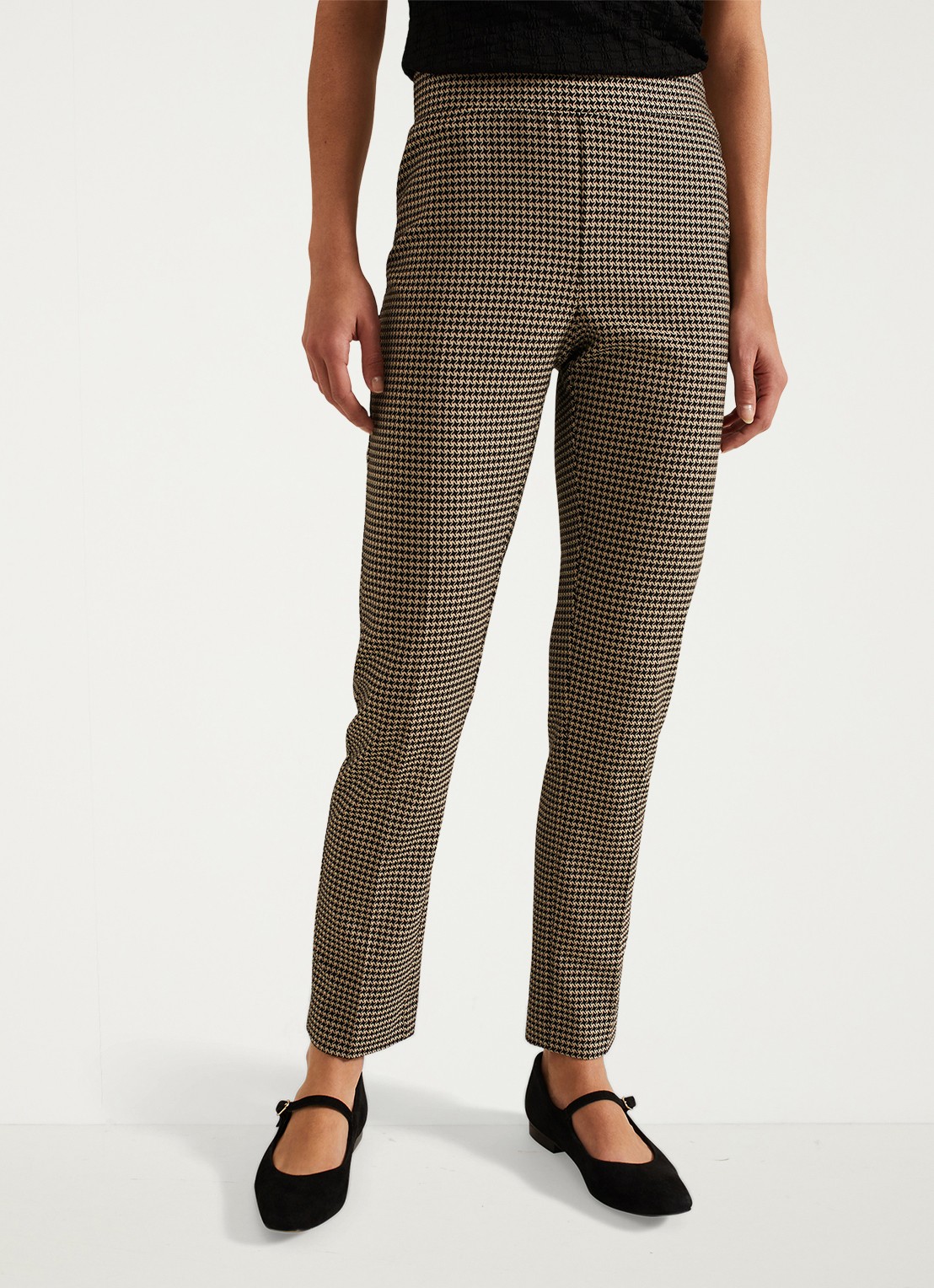 Phase Eight Donna high waist tapered fit pantalon met print - detail 2 camel