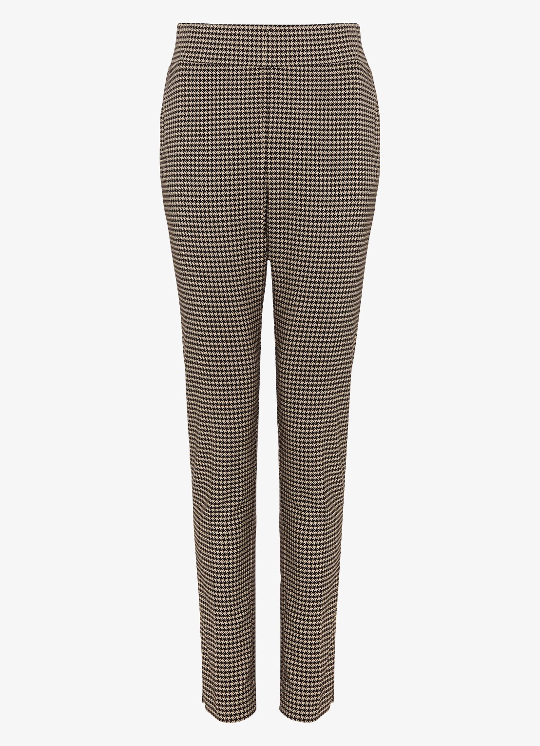 Phase Eight Donna high waist tapered fit pantalon met print - voorkant 6 camel