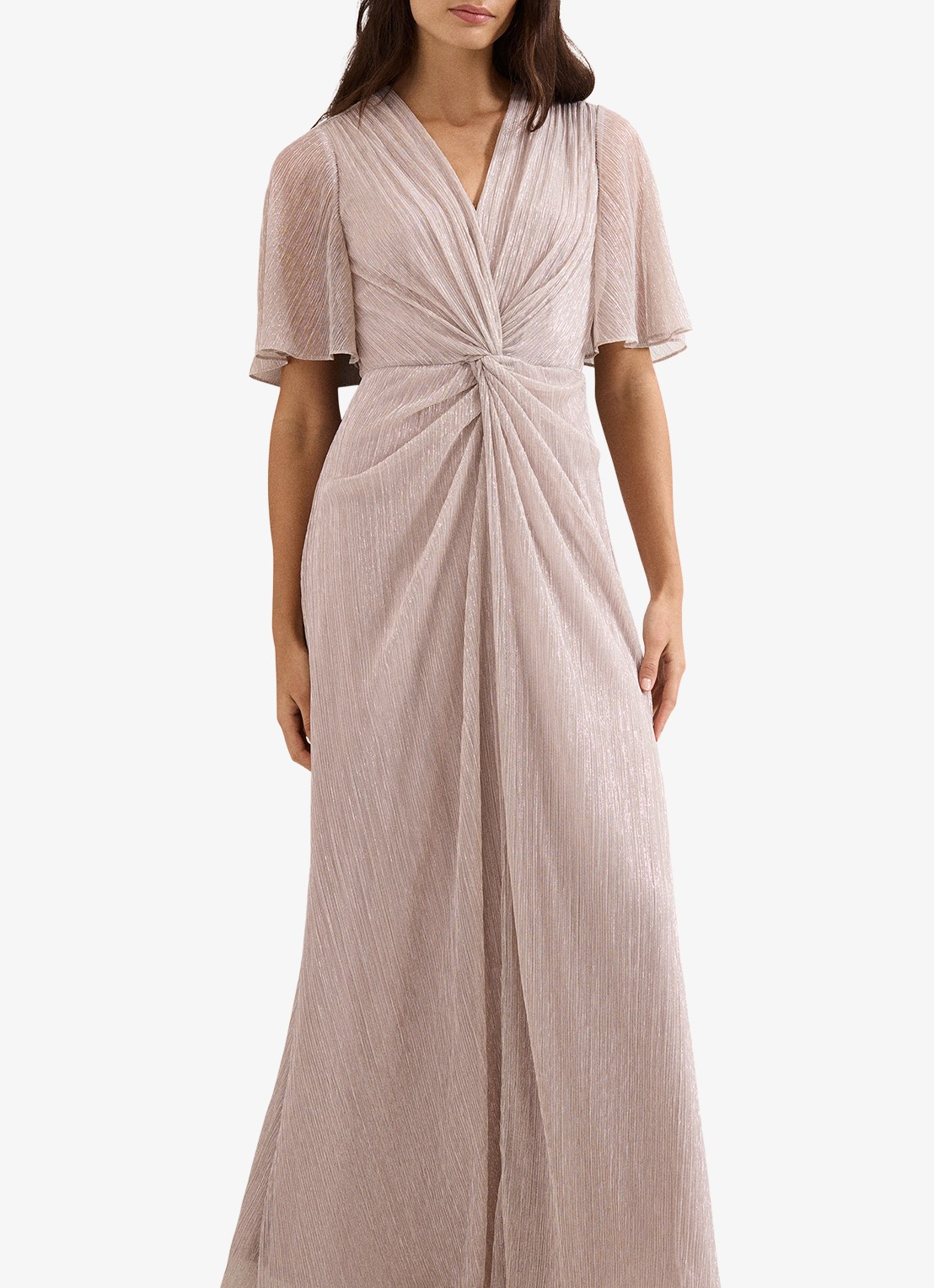 Phase Eight Dorinda maxi jurk met lurex - detail 4 oudroze