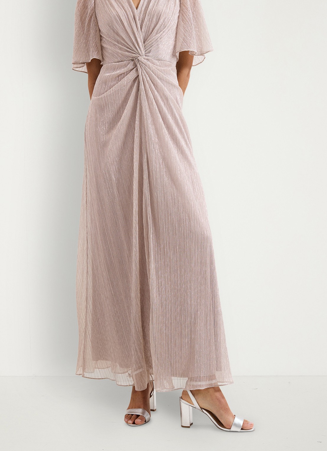 Phase Eight Dorinda maxi jurk met lurex - detail 6 oudroze
