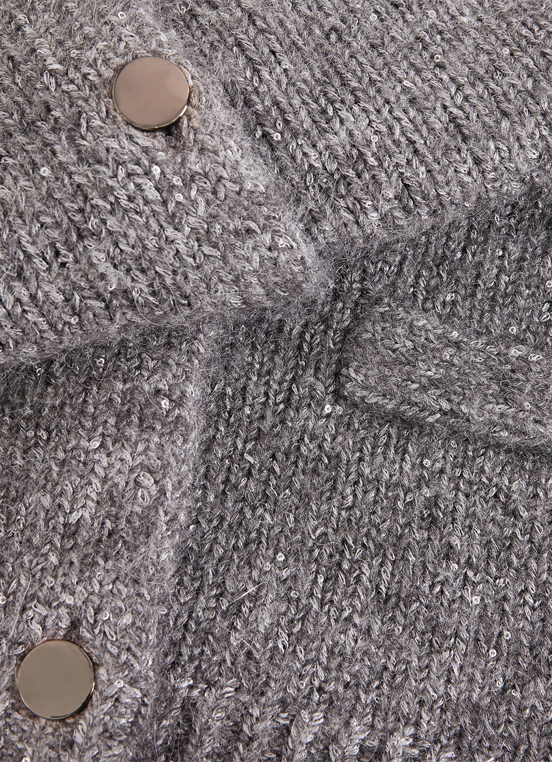 Phase Eight Eden fijngebreid vest met pailletten - detail 6 grijs