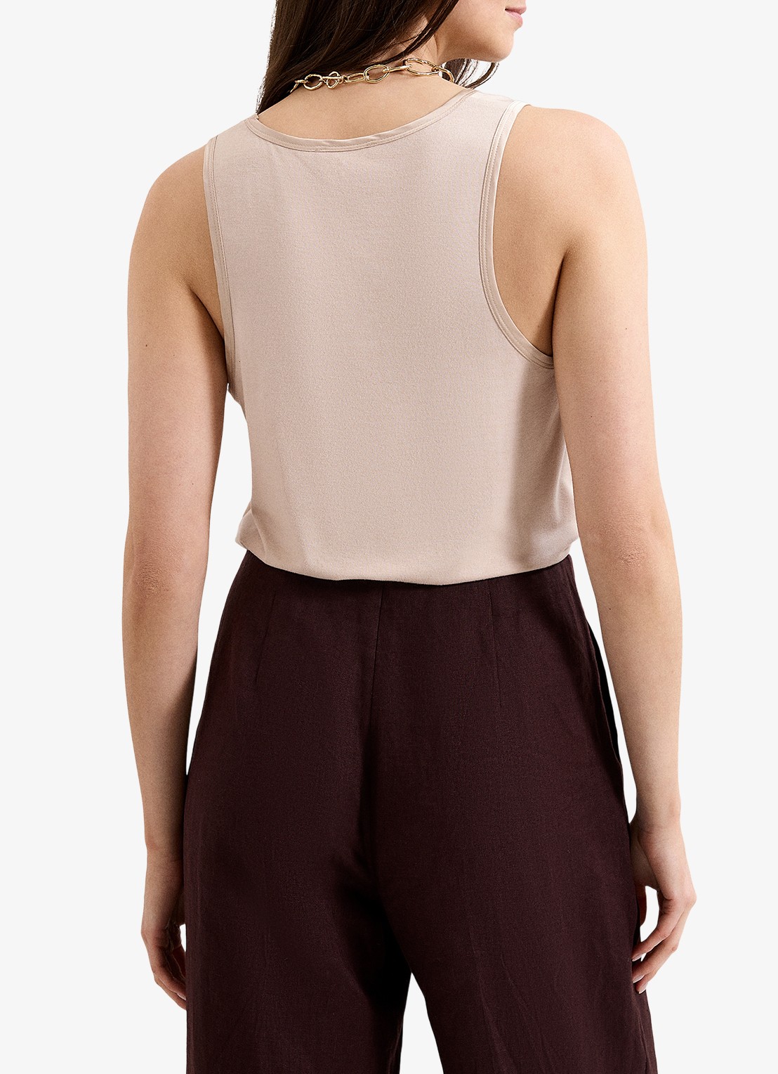 Phase Eight Edie top met glanzende finish - achterkant goud