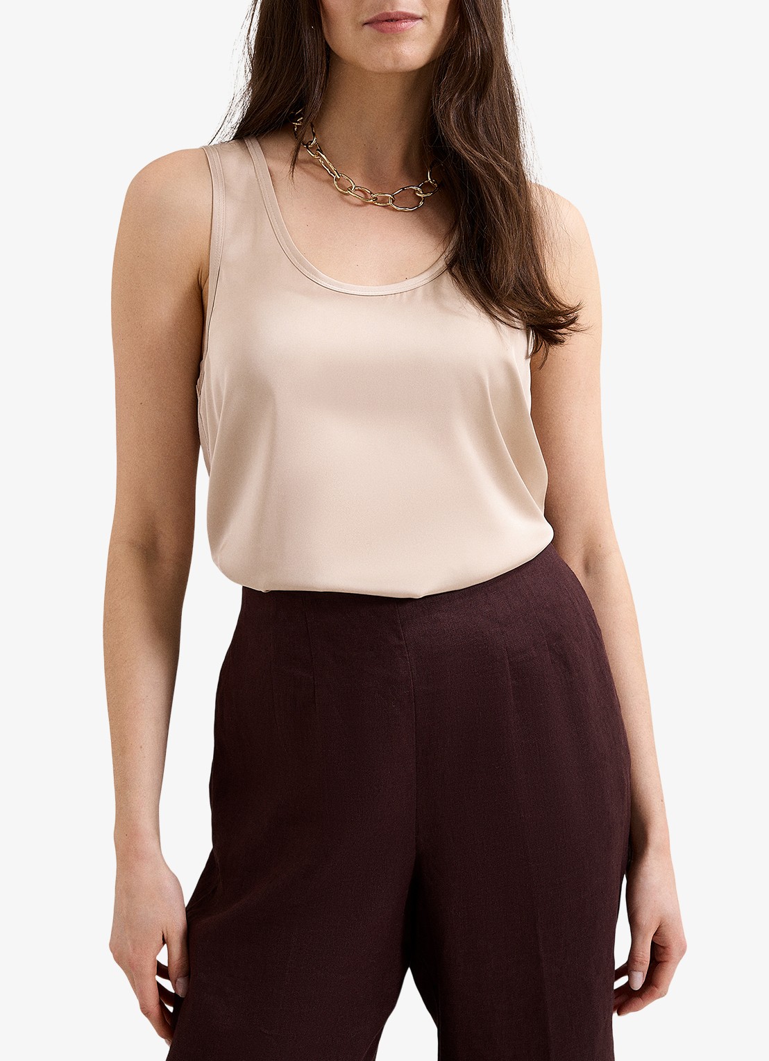 Phase Eight Edie top met glanzende finish - detail 4 goud