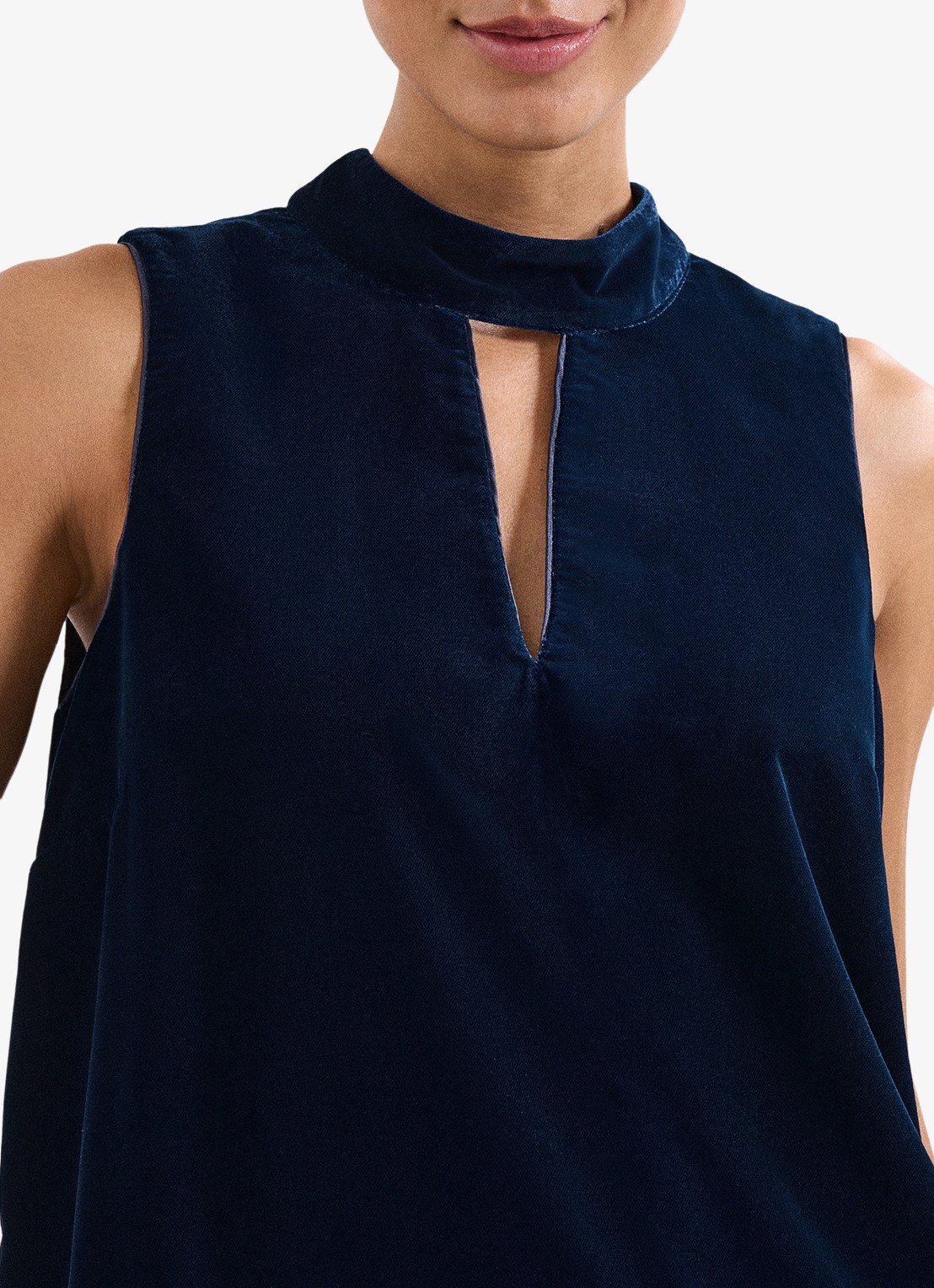 Phase Eight Eilish top van fluweel - detail 5 blauw