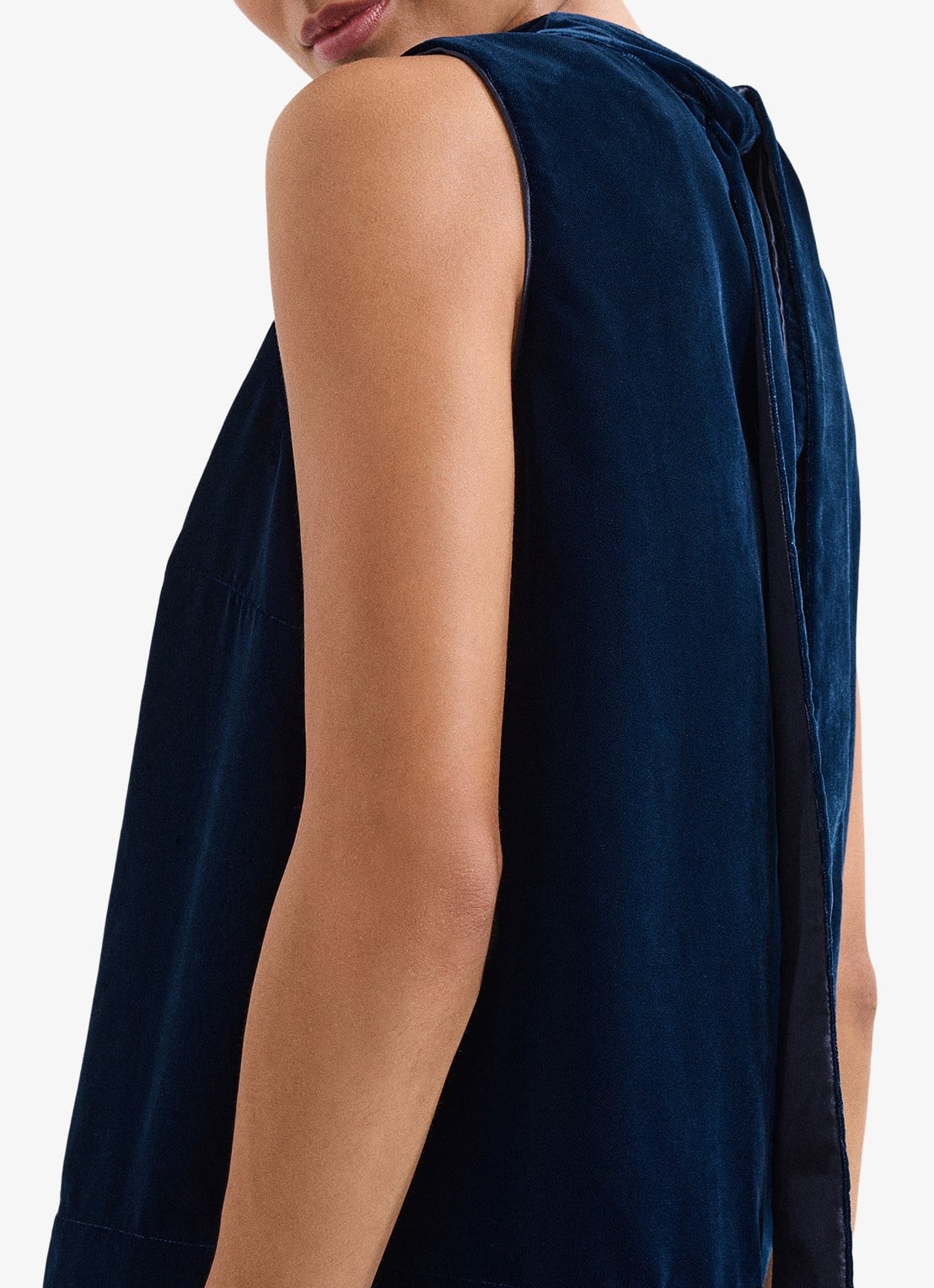 Phase Eight Eilish top van fluweel - detail 7 blauw