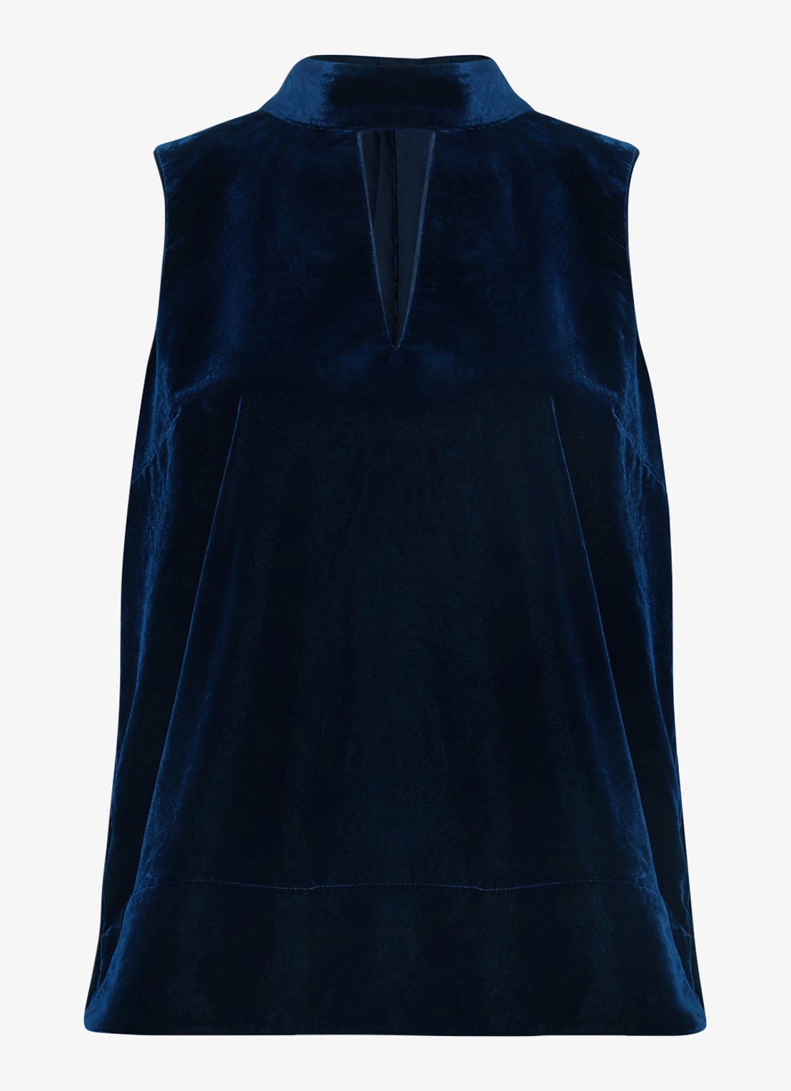 Phase Eight Eilish top van fluweel - voorkant blauw