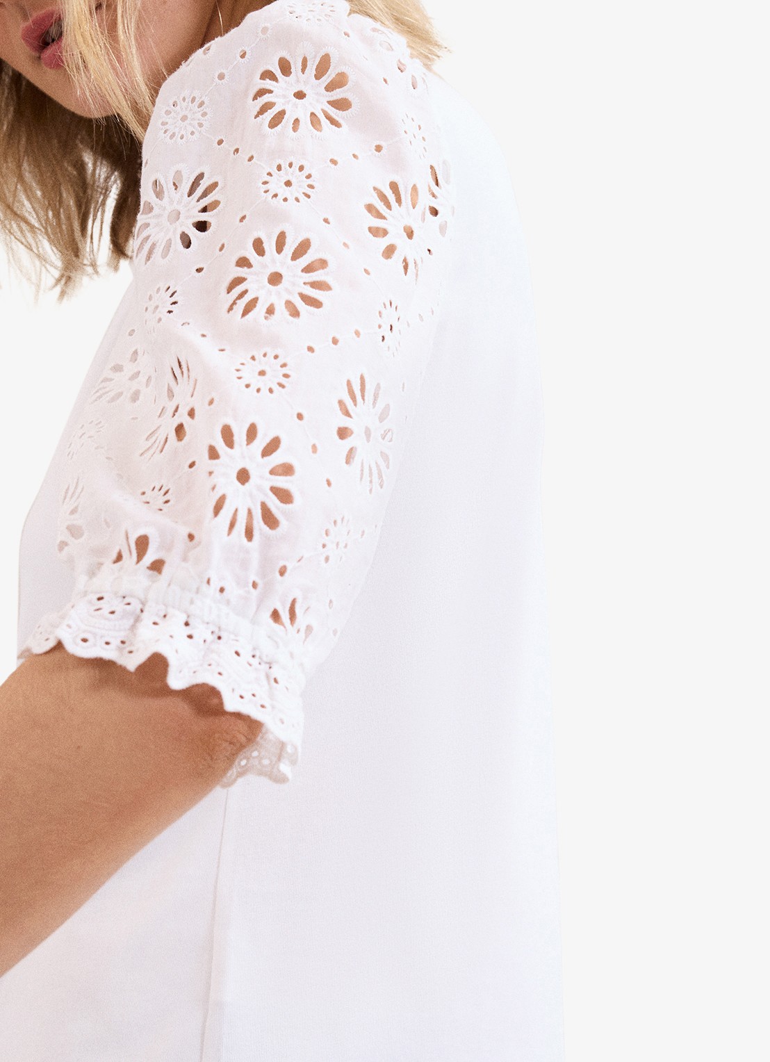 Phase Eight Eleanor top met geborduurd detail - detail 6 wit