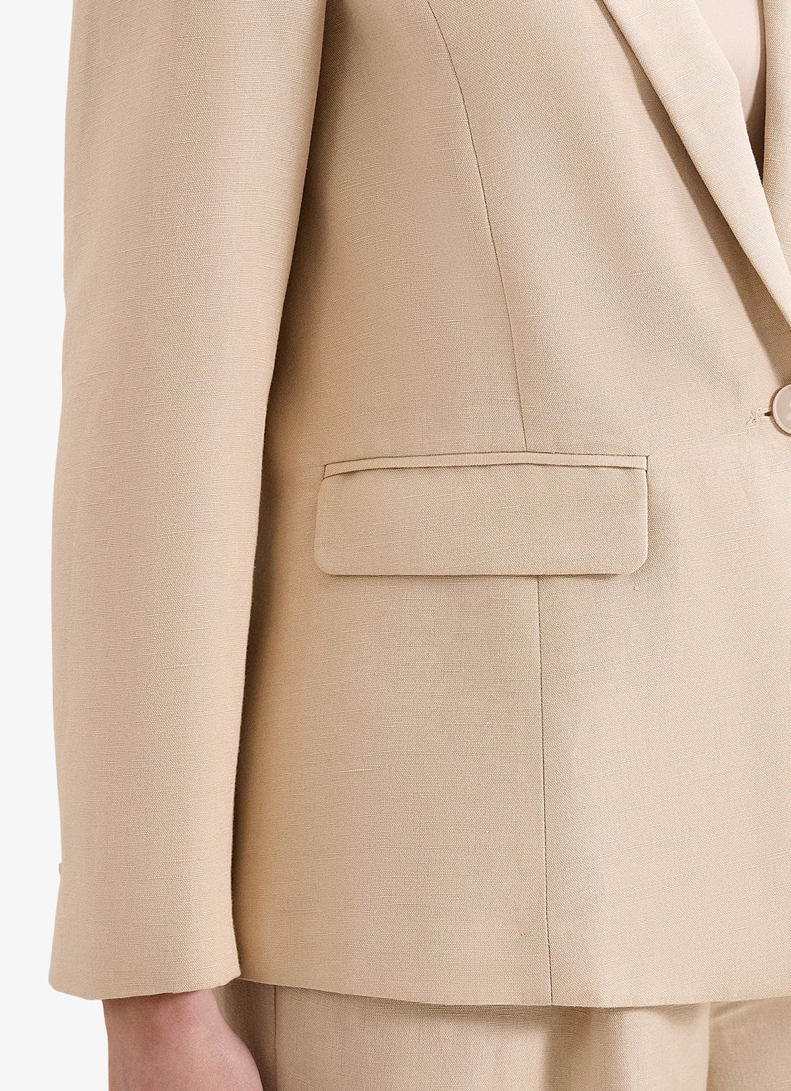 Phase Eight Elena blazer in linnenblend - detail 6 beige