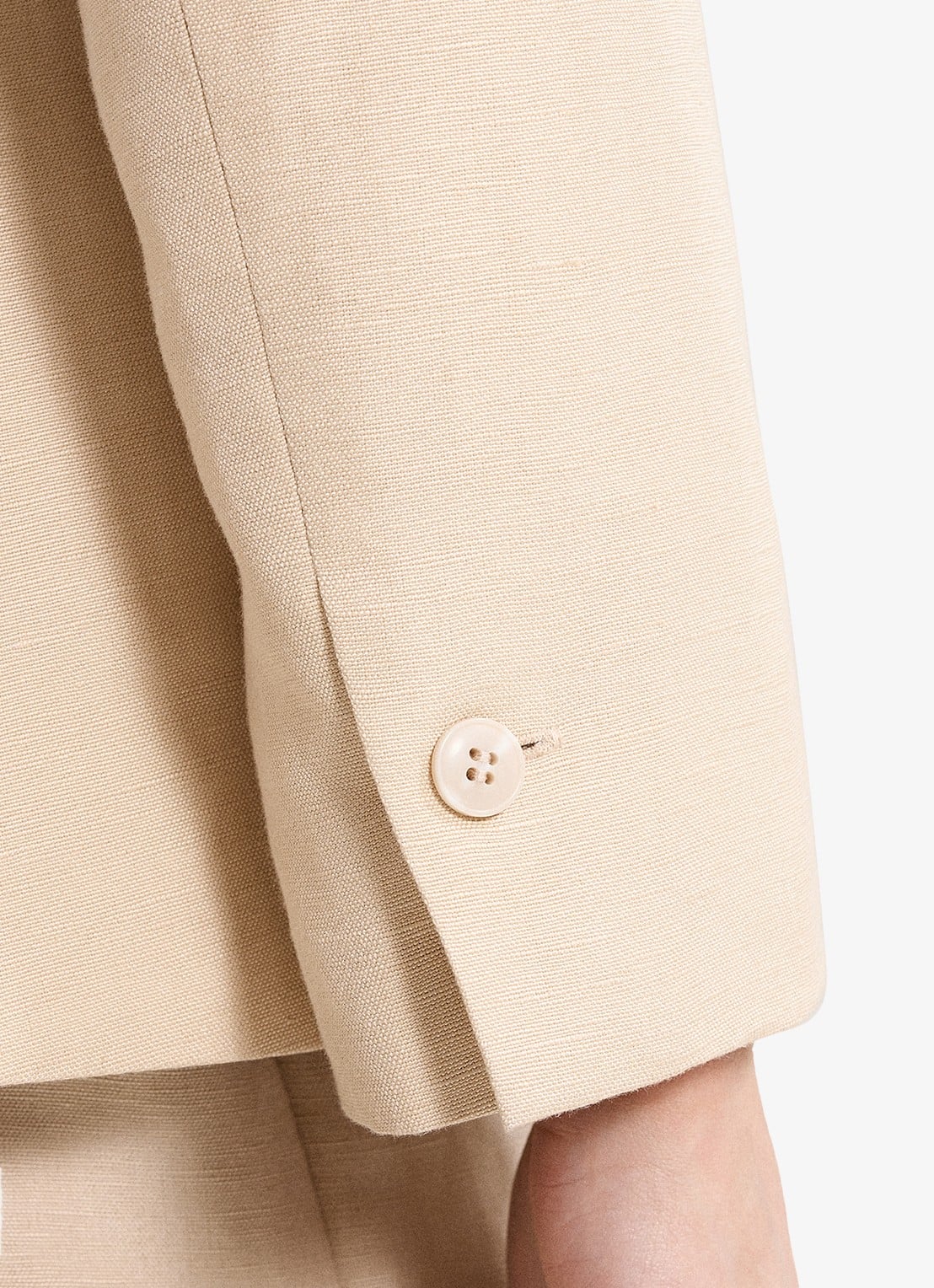 Phase Eight Elena blazer in linnenblend - detail 7 beige