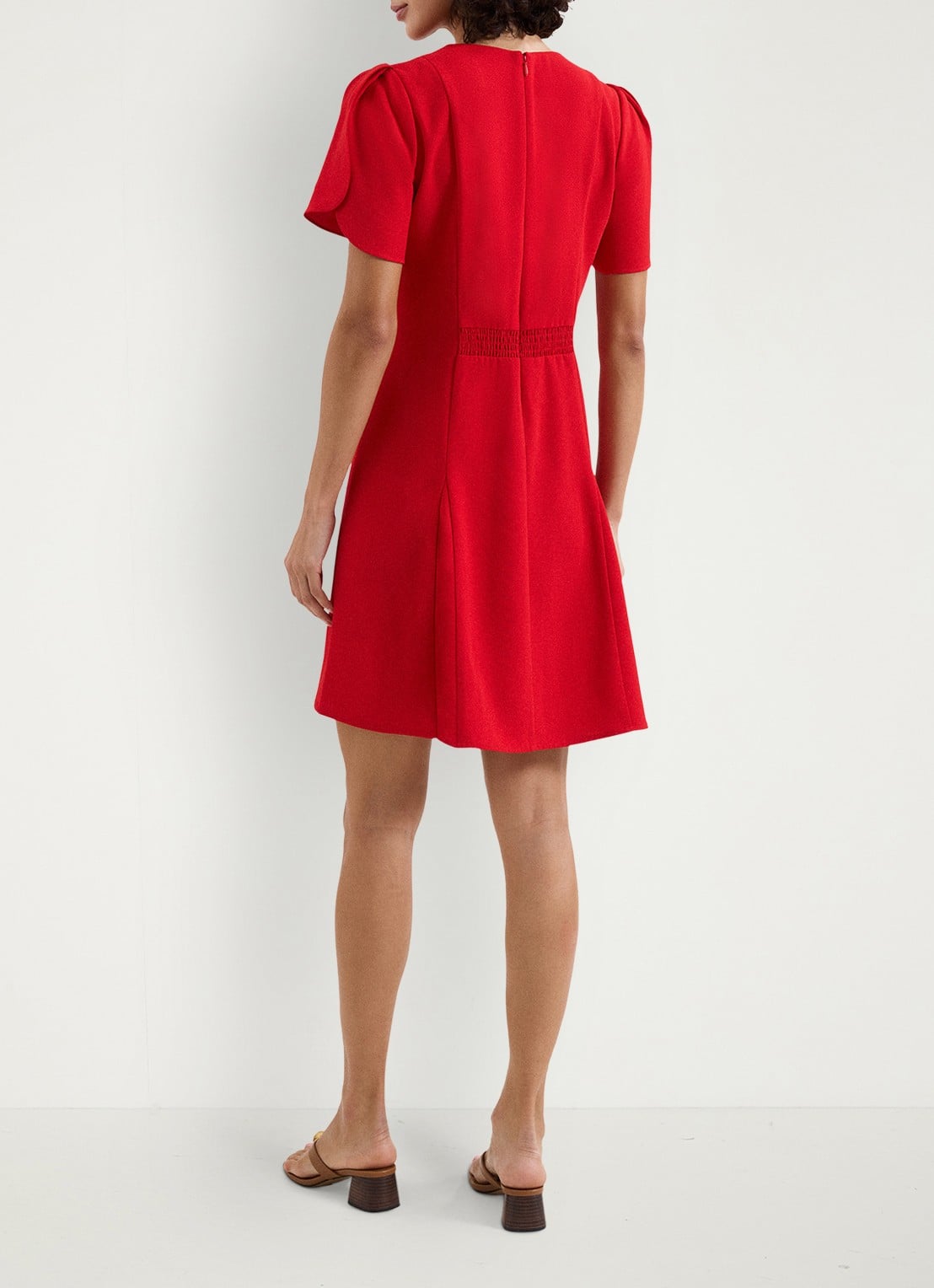 Phase Eight Elia mini jurk met pofmouw - achterkant 6 rood