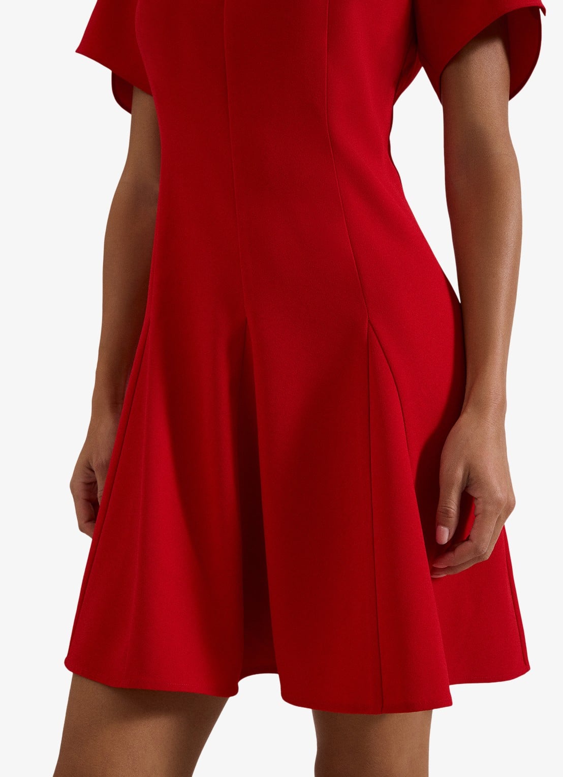 Phase Eight Elia mini jurk met pofmouw - detail 3 rood
