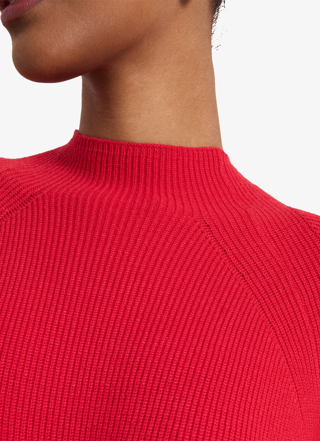 Phase Eight Eliana mini fijngebreide trui-jurk   - detail 5 rood