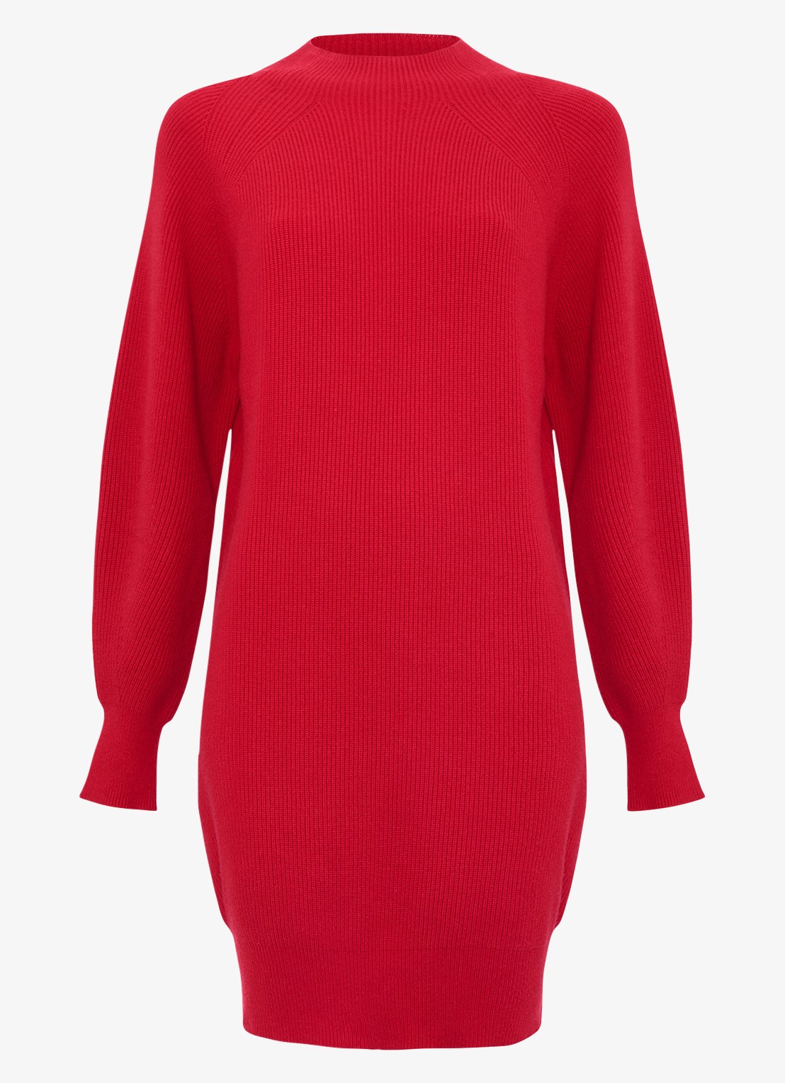 Phase Eight Eliana mini fijngebreide trui-jurk   - voorkant 2 rood