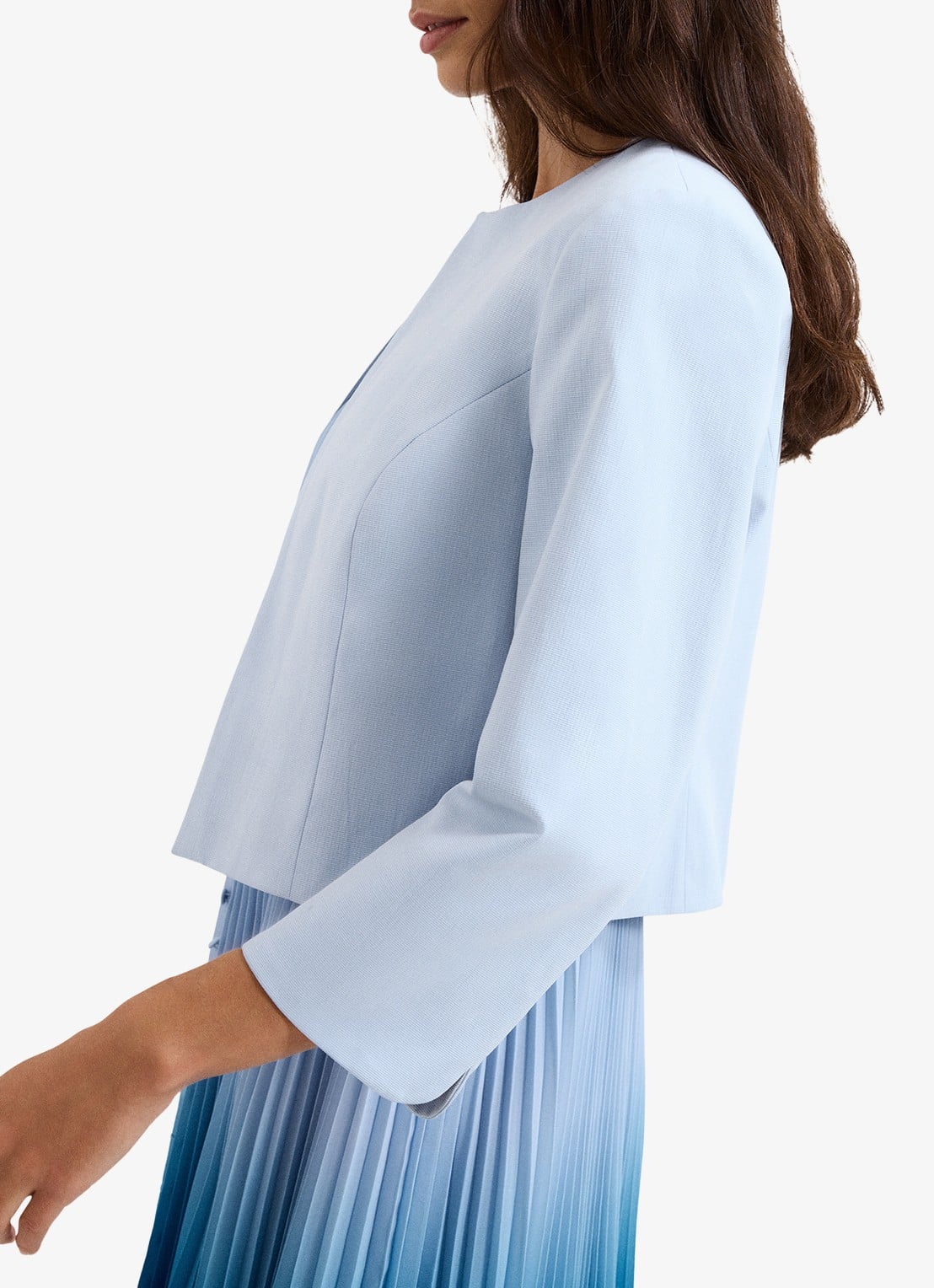 Phase Eight Elizabeth Jack met ronde hals - detail 3 lichtblauw