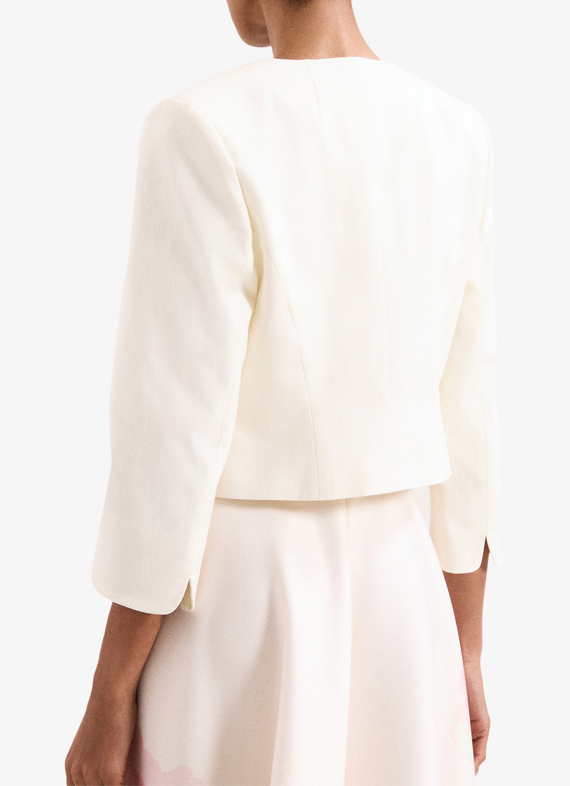 Phase Eight Elizabeth openvallende bolero  - achterkant 3 gebroken wit