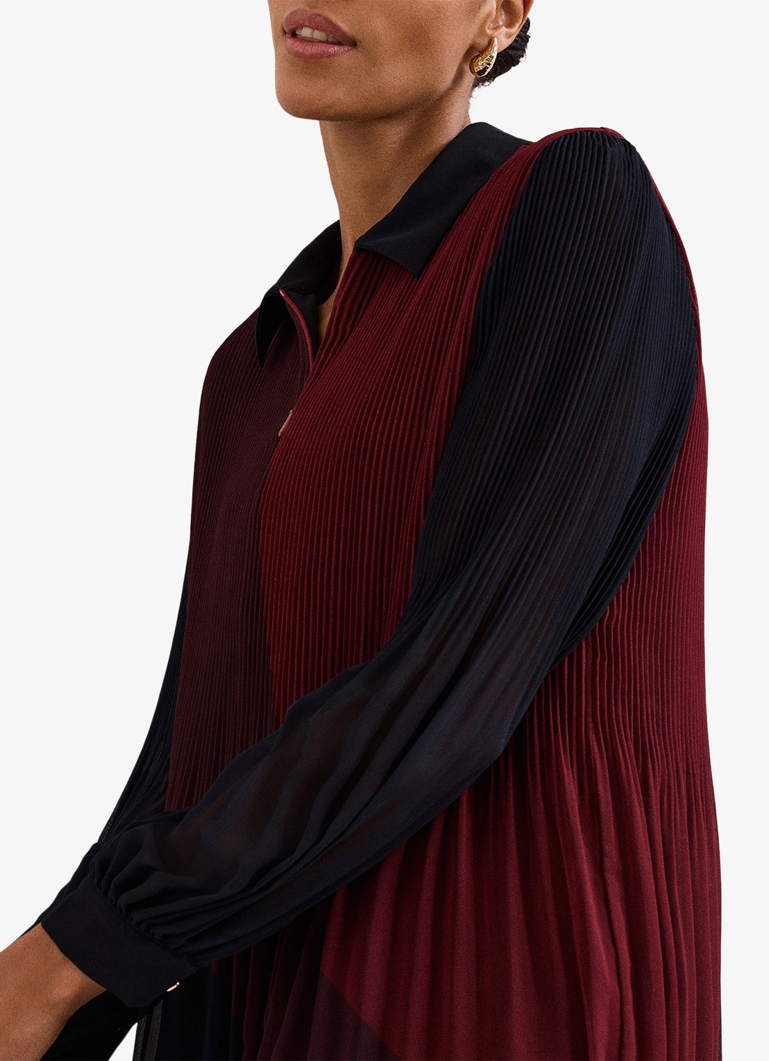 Phase Eight Ella mini jurk met colour blocking - detail 5 rood