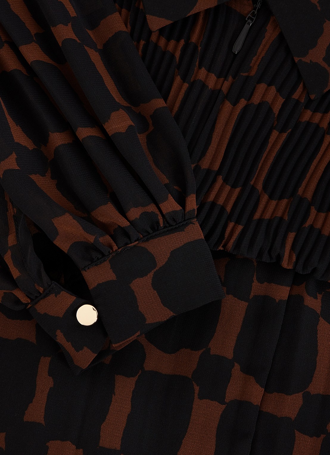 Phase Eight Ella mini tuniekjurk met grafische print - detail 7 bruin