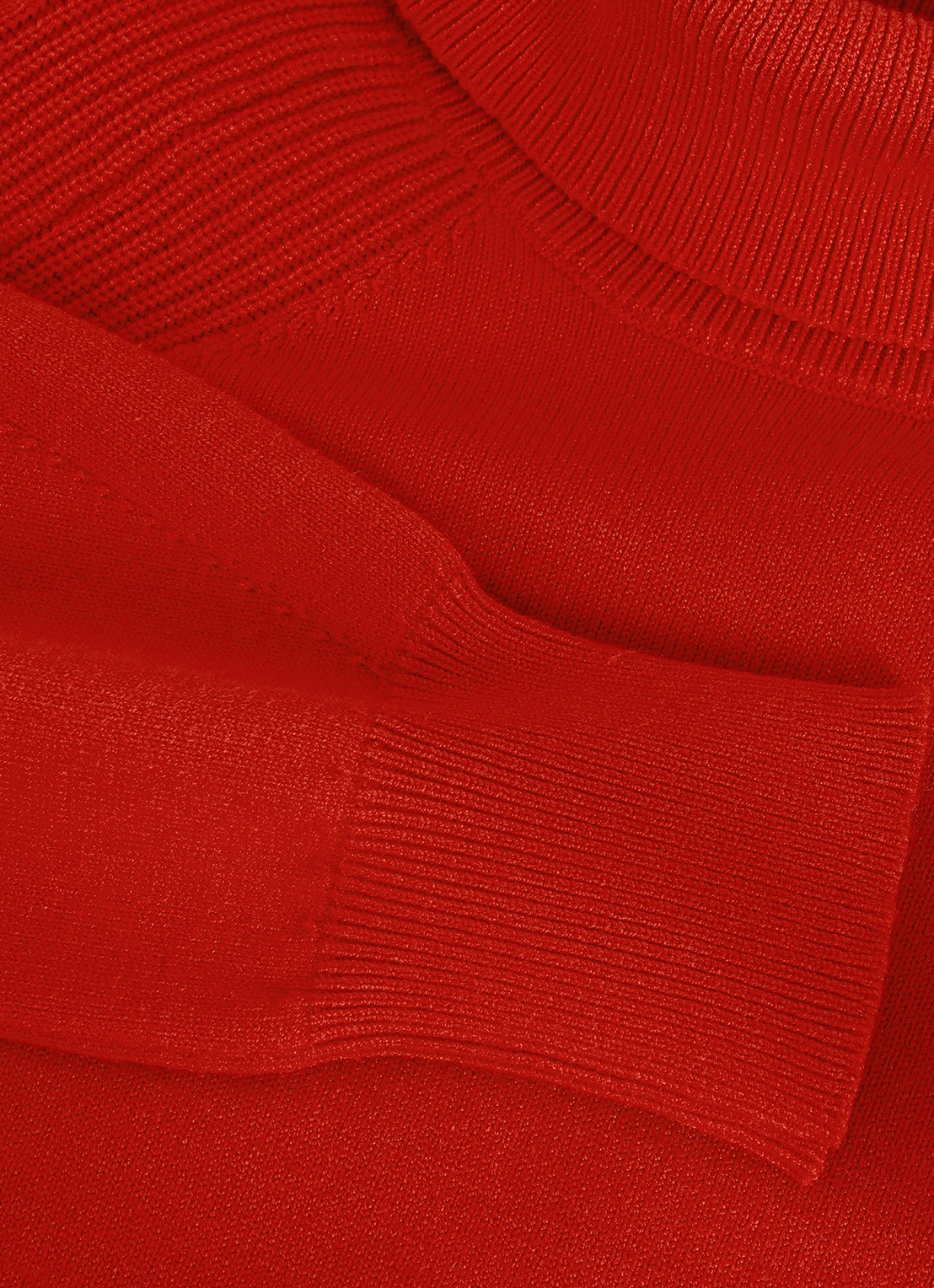 Phase Eight Ellie fijngebreide mini jurk met col  - detail 6 oranjerood