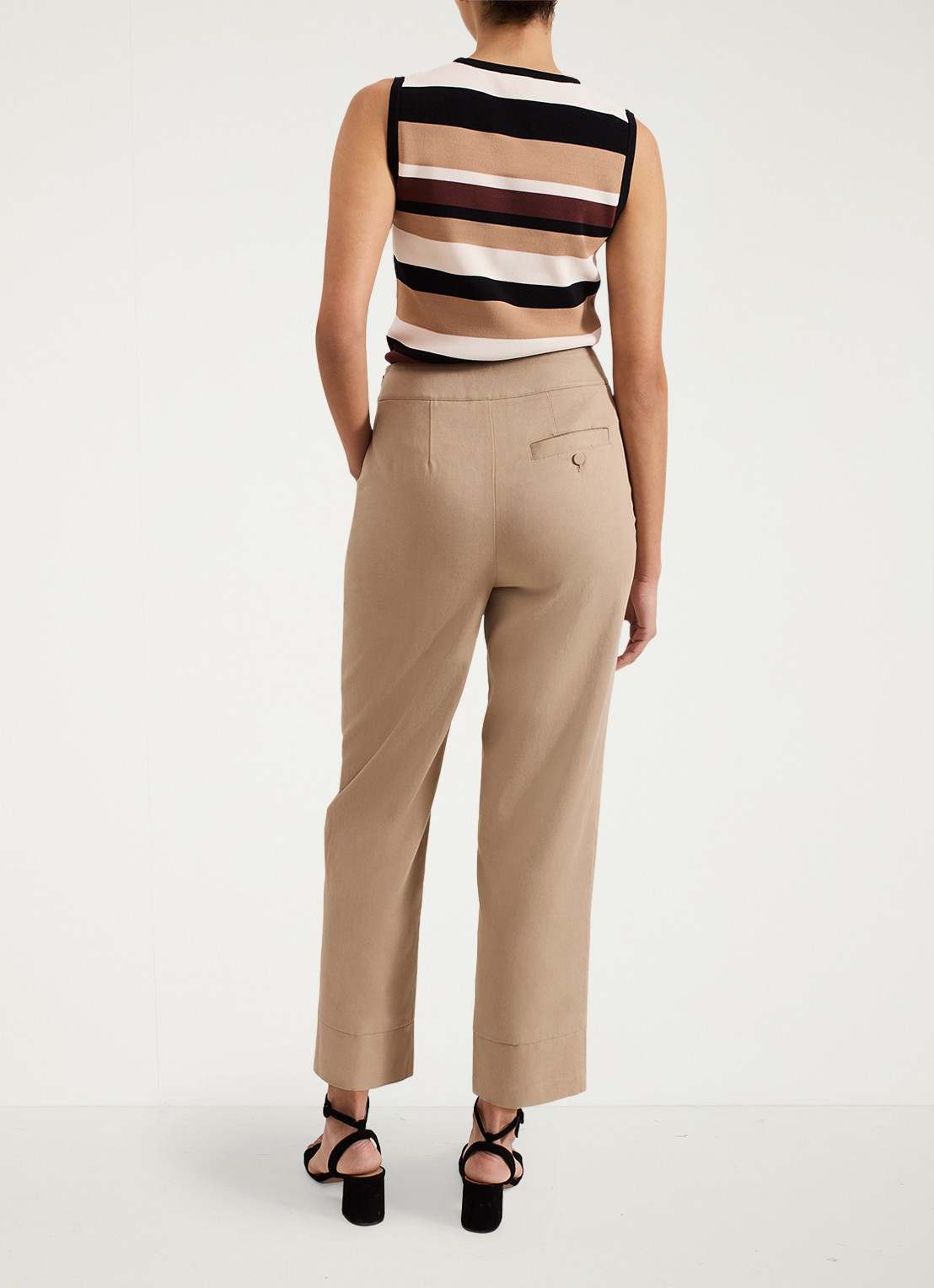 Phase Eight Ellwood high waist straight fit pantalon  - achterkant 6 camel