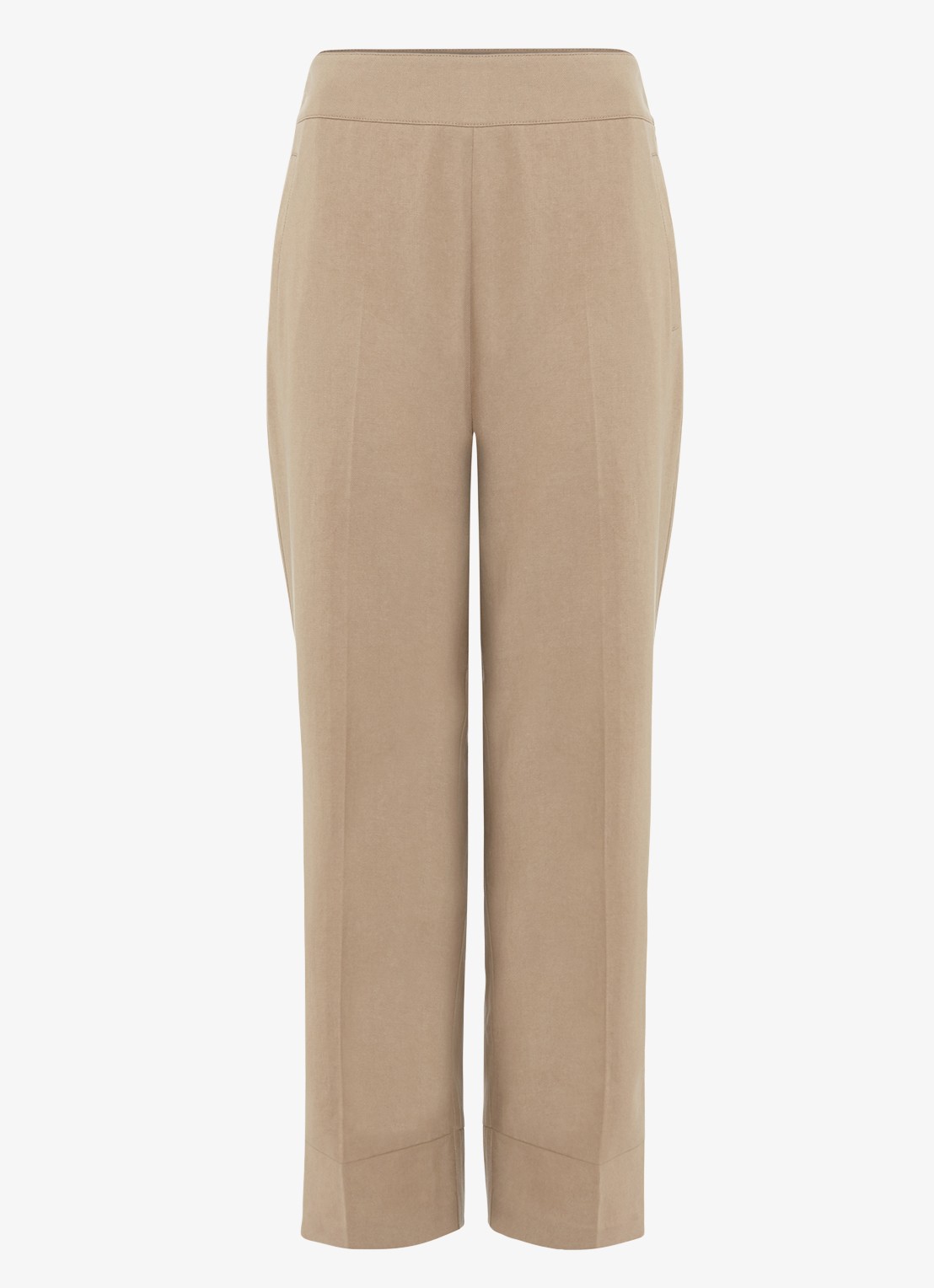 Phase Eight Ellwood high waist straight fit pantalon  - voorkant 7 camel