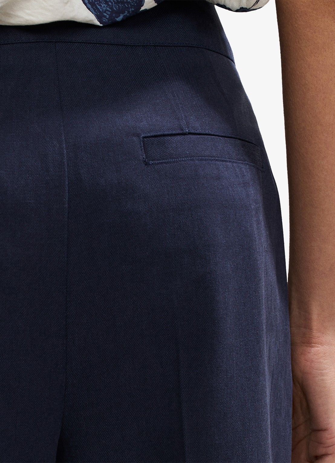 Phase Eight Ellwood high waist straight fit pantalon  - detail 3 donkerblauw