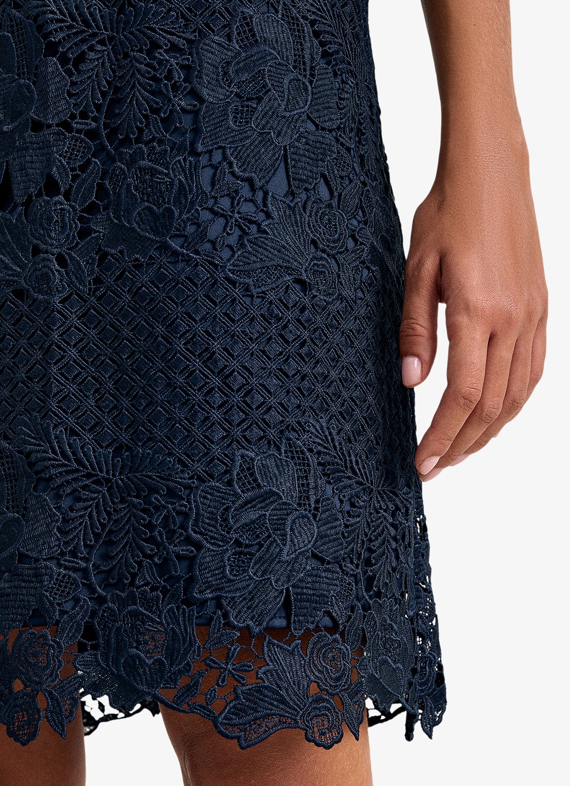 Phase Eight Eloise mini jurk van kant - detail 7 blauw