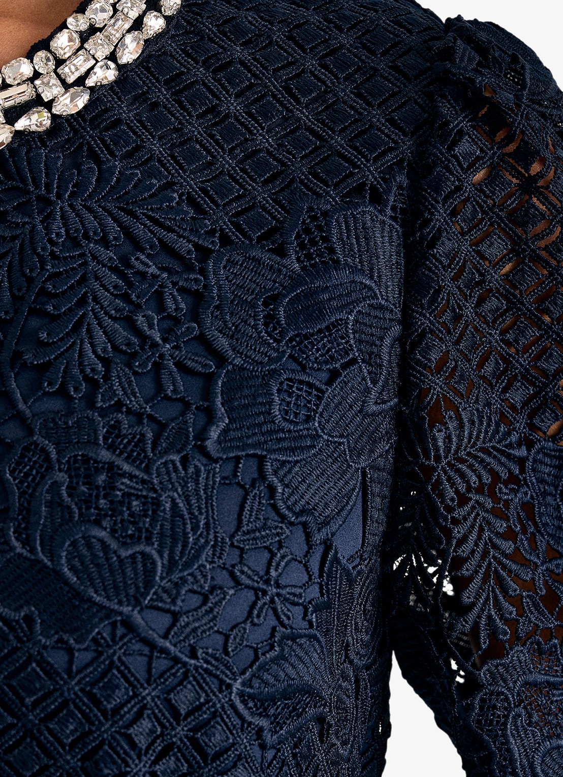 Phase Eight Eloise mini jurk van kant - detail 8 blauw
