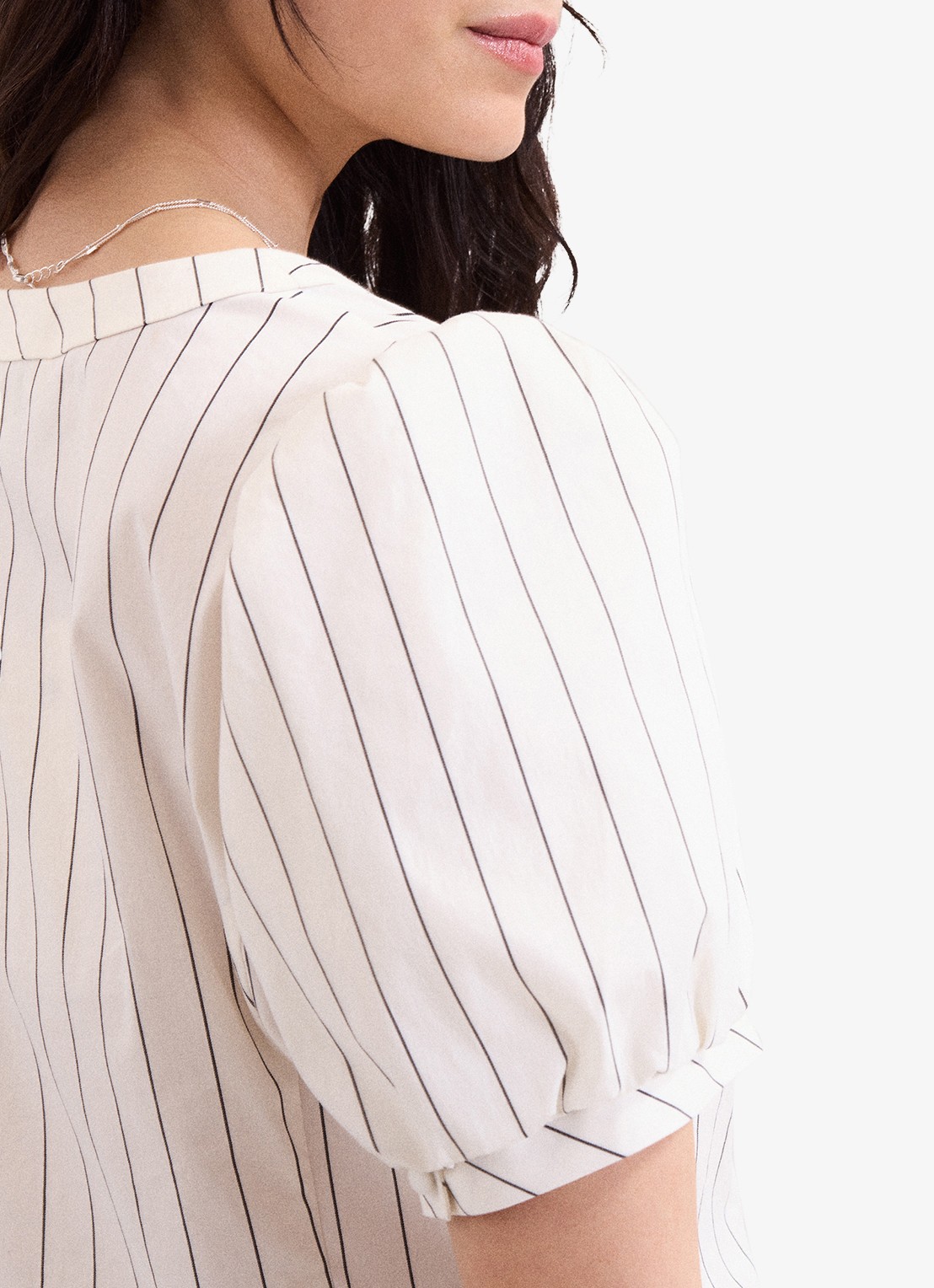 Phase Eight Elora blouse met streepprint - detail 6 wit