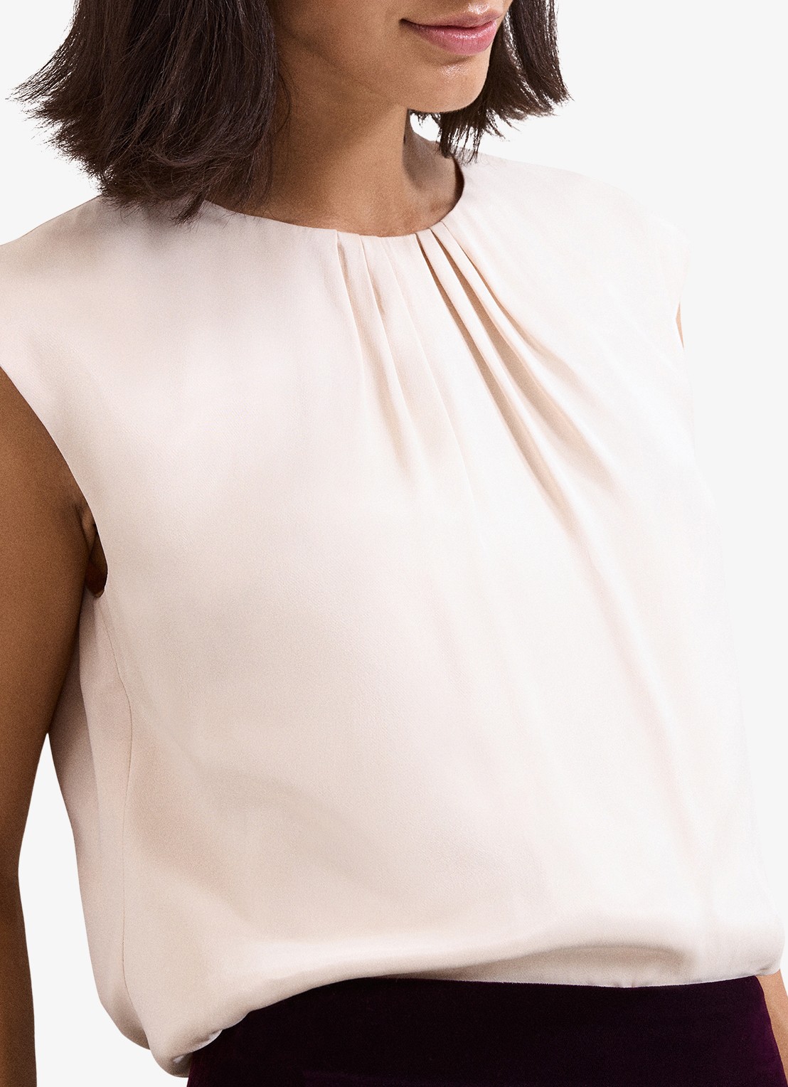 Phase Eight Elsie top met plooidetail - detail 7 ivoor