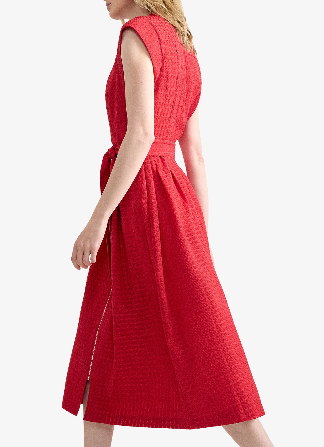 Phase Eight Elvira midi jurk met structuur - detail 6 rood