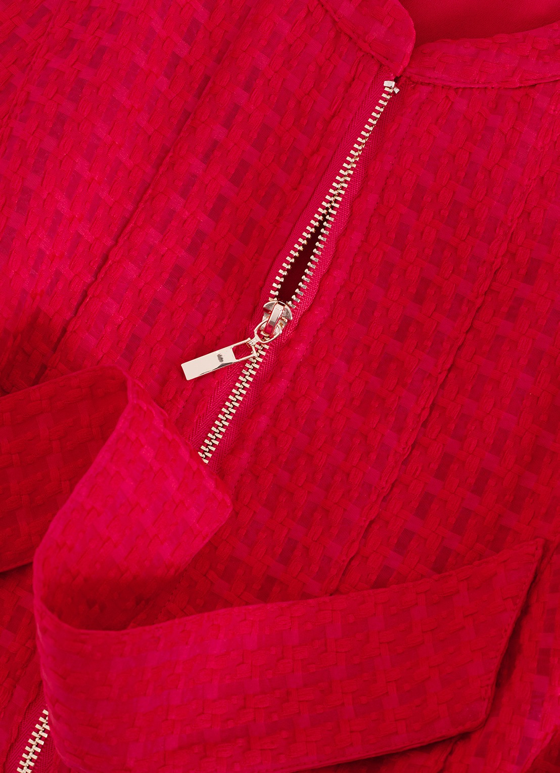 Phase Eight Elvira midi jurk met structuur - detail 7 rood