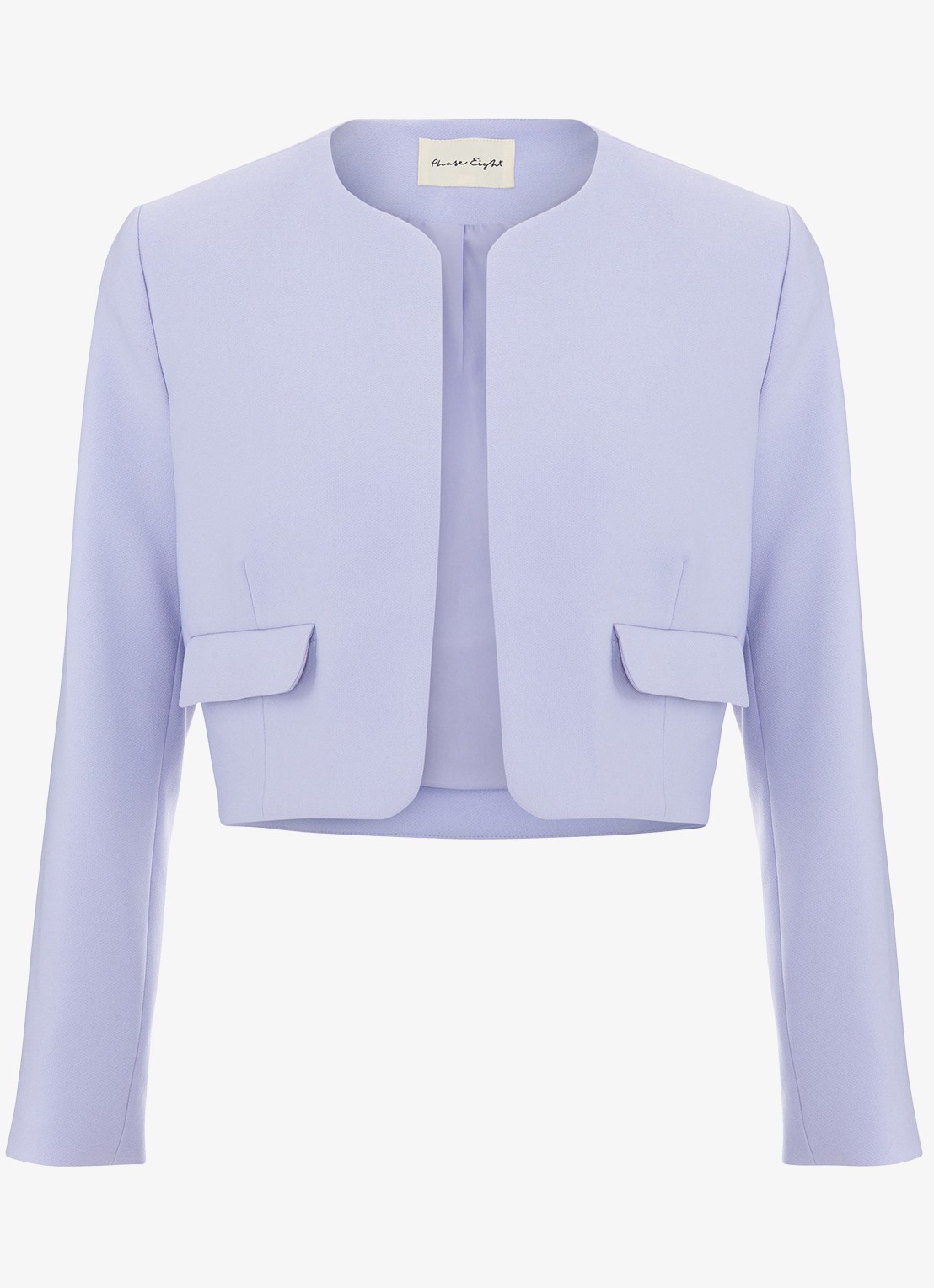 Phase Eight Emma bolero met klepzakken - voorkant 5 lila