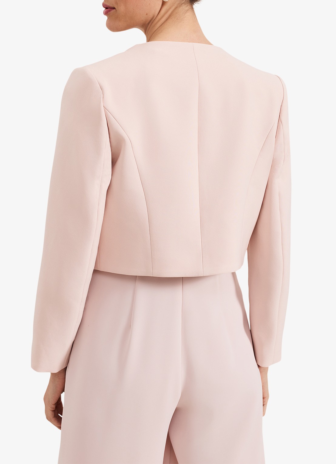 Phase Eight Emma bolero met klepzakken - achterkant 3 lichtroze