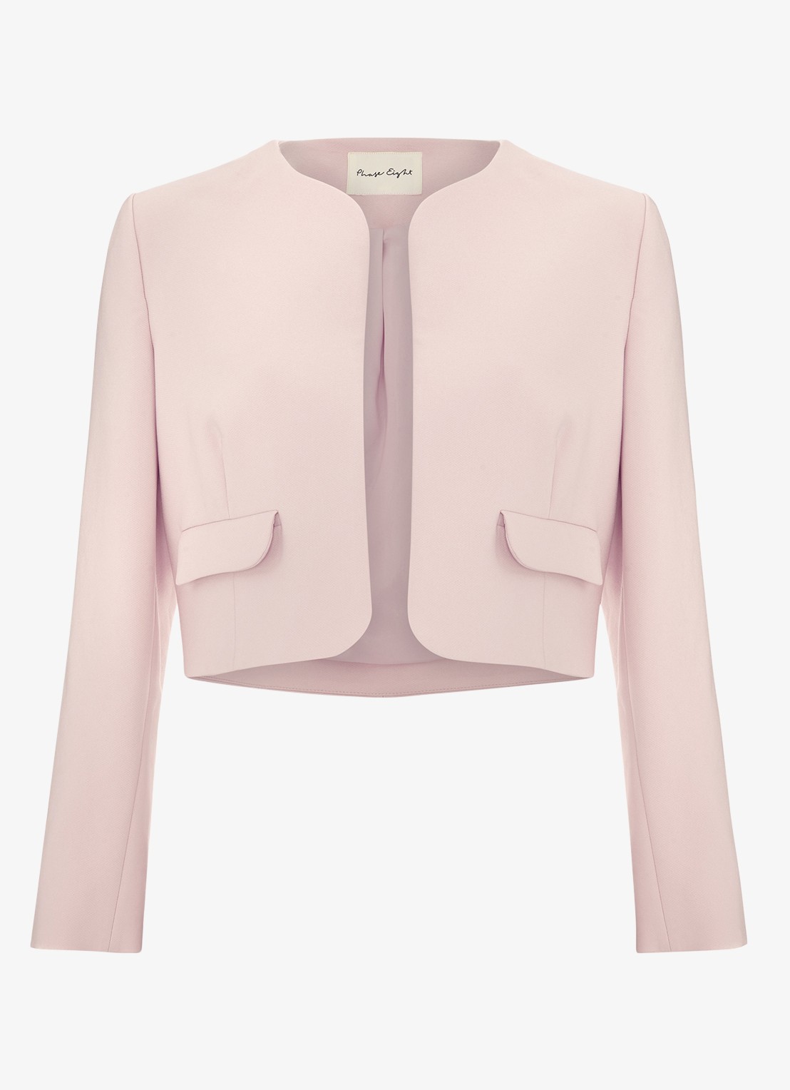 Phase Eight Emma bolero met klepzakken - voorkant lichtroze