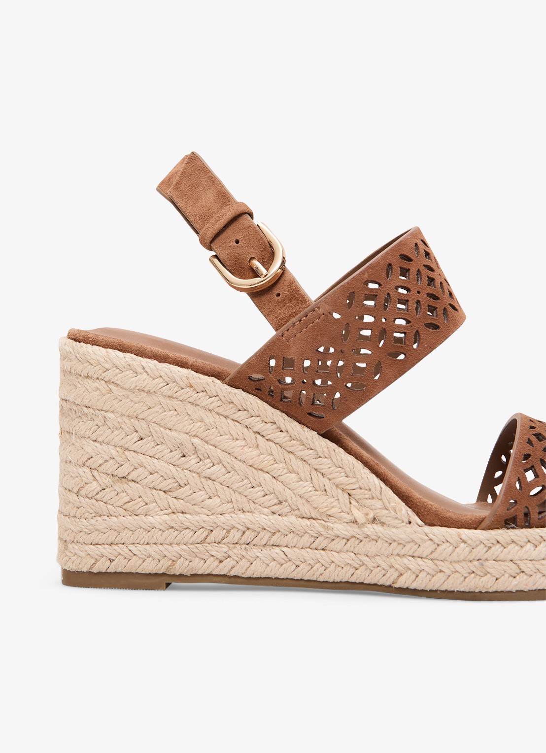 Phase Eight Espadrille van suède - detail 2 bruin