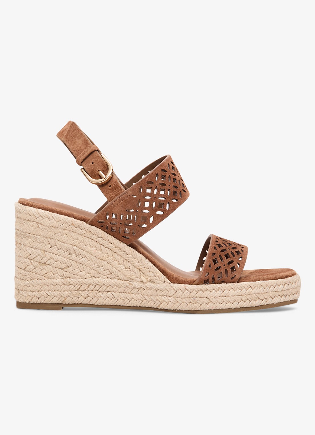 Phase Eight Espadrille van suède - voorkant 5 bruin