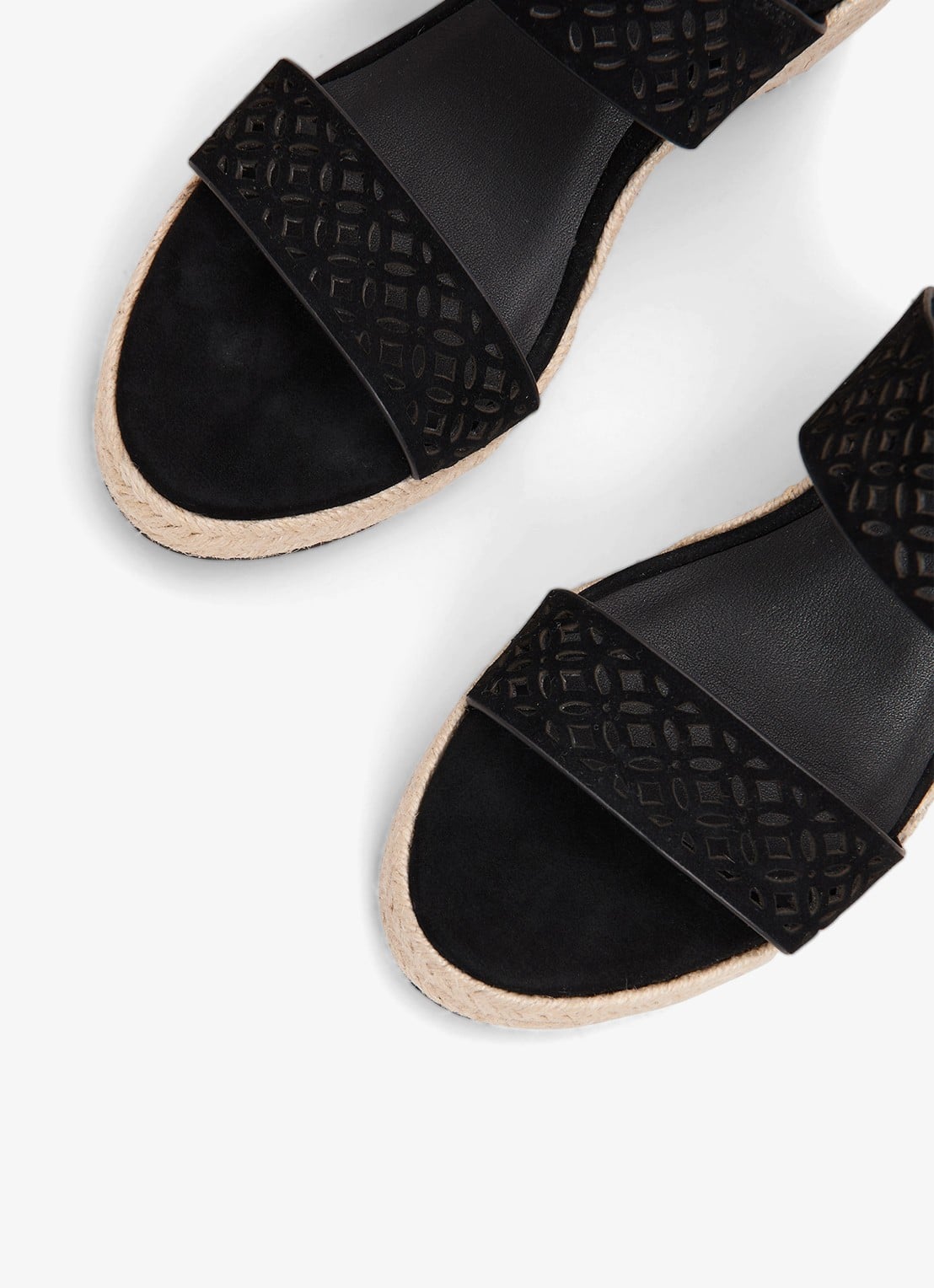 Phase Eight Espadrille van suède - achterkant 3 zwart