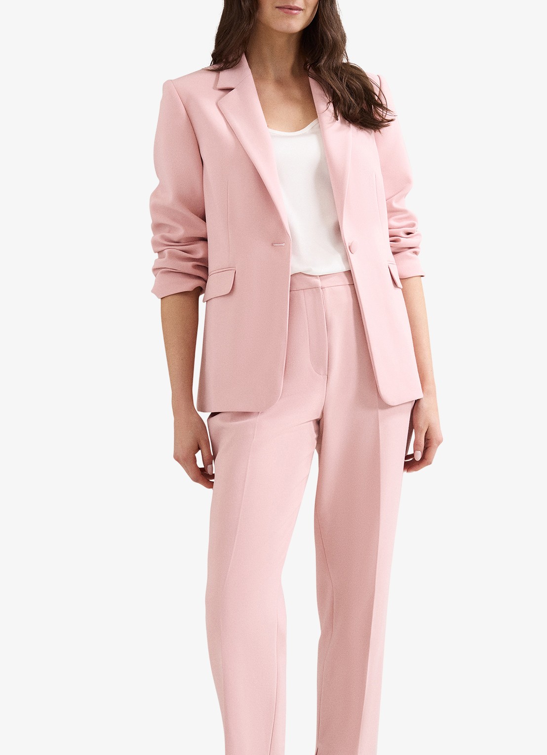 Phase Eight  Fara single-breasted blazer met klepzakken - detail 5 lichtroze