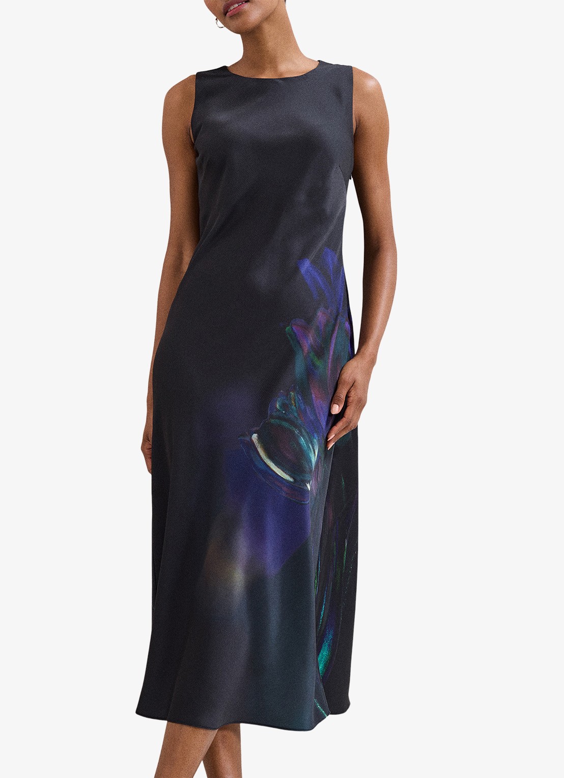 Phase Eight Felicity midi jurk met print - detail 4 zwart
