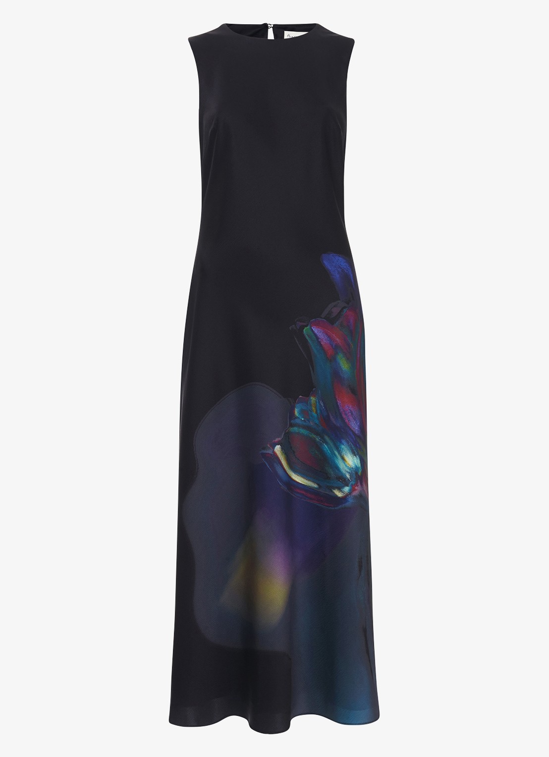 Phase Eight Felicity midi jurk met print - voorkant 2 zwart