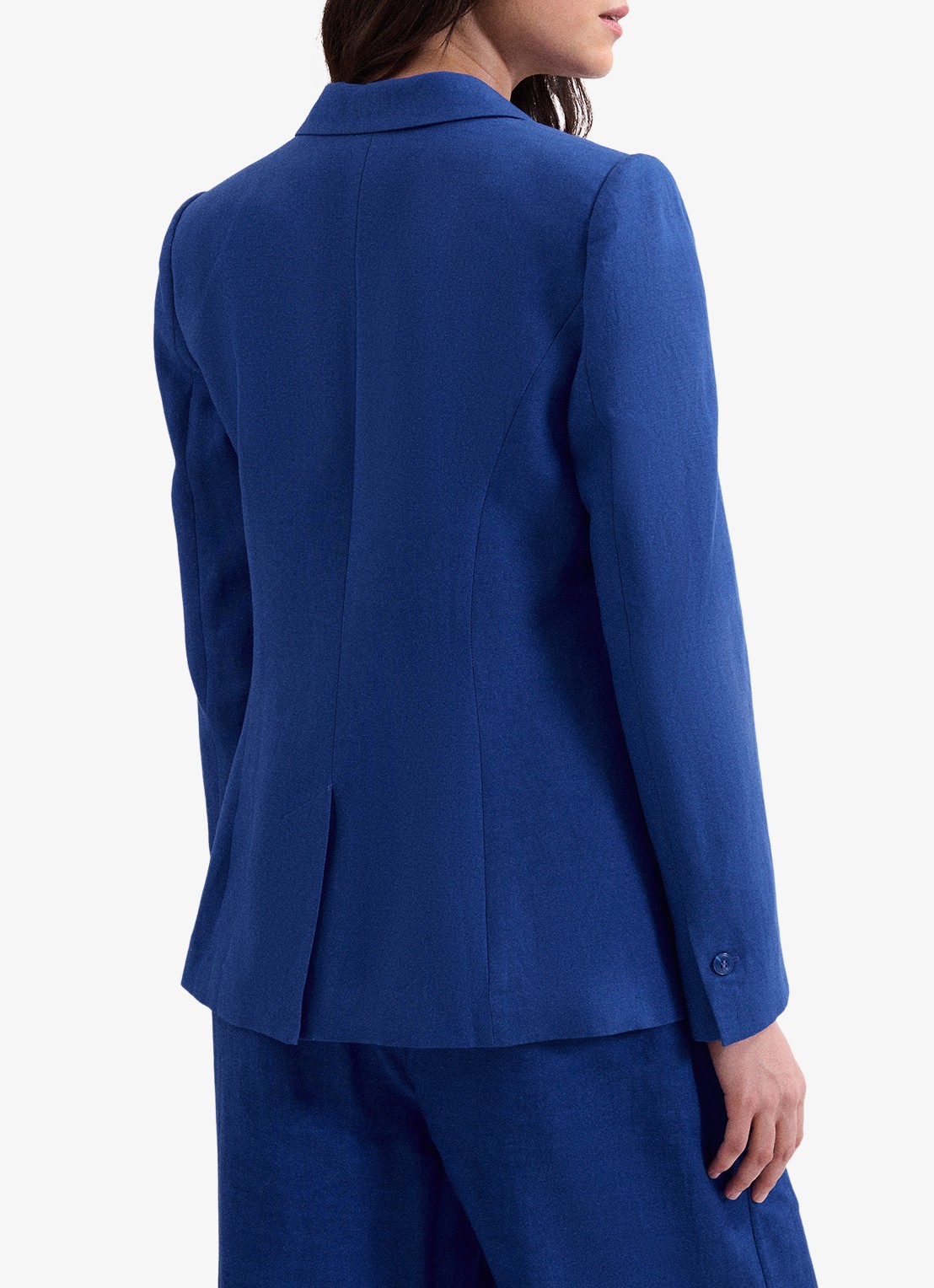 Phase Eight Floette blazer in linnenblend - achterkant 3 kobaltblauw