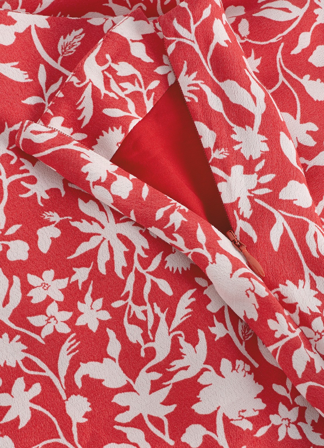 Phase Eight Floral midi rok met bloemenprint - detail 4 rood