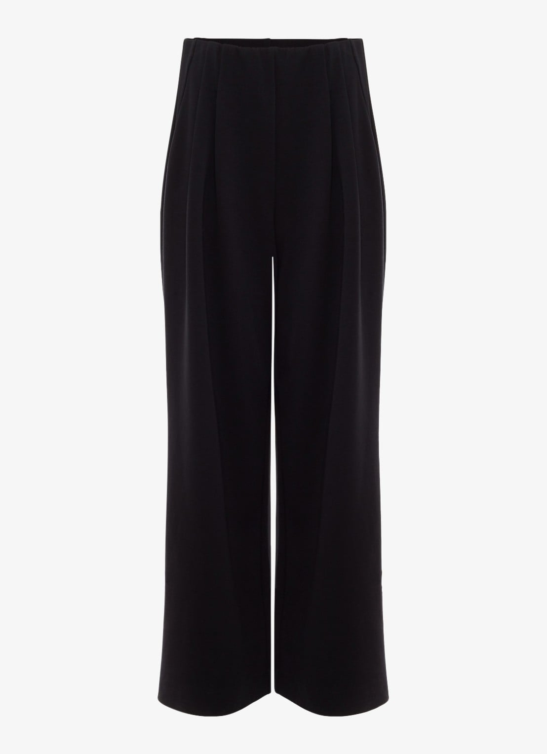 Phase Eight Florence high waist pantalon met plooien - voorkant 6 zwart
