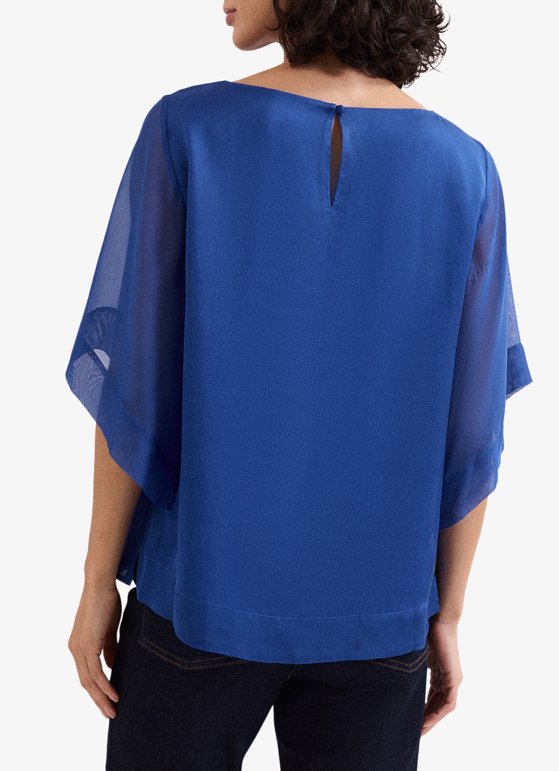 Phase Eight Florence tuniek van zijde - achterkant blauw
