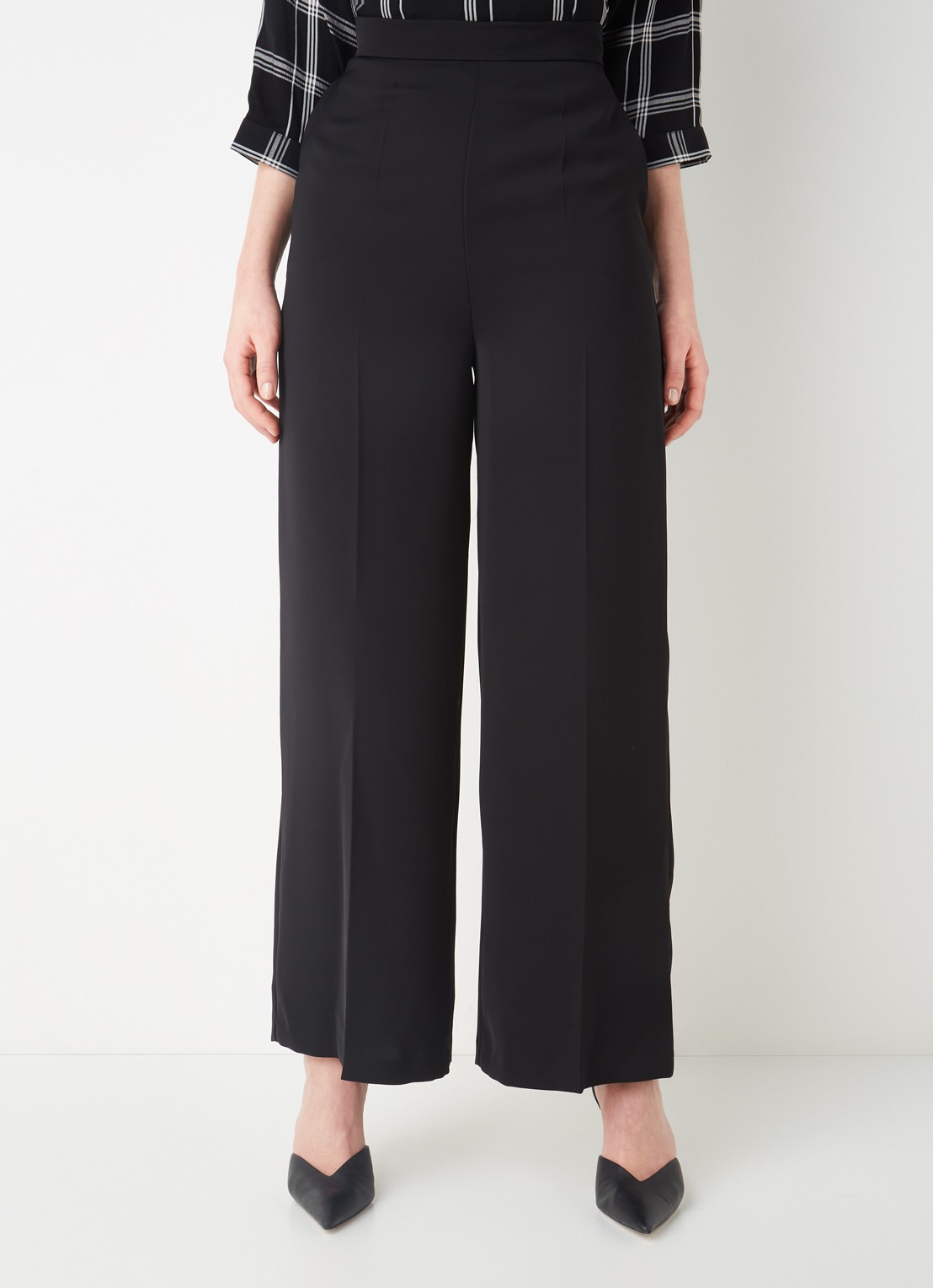 Phase Eight Florentine high waist wide fit pantalon met steekzakken - detail 3 zwart