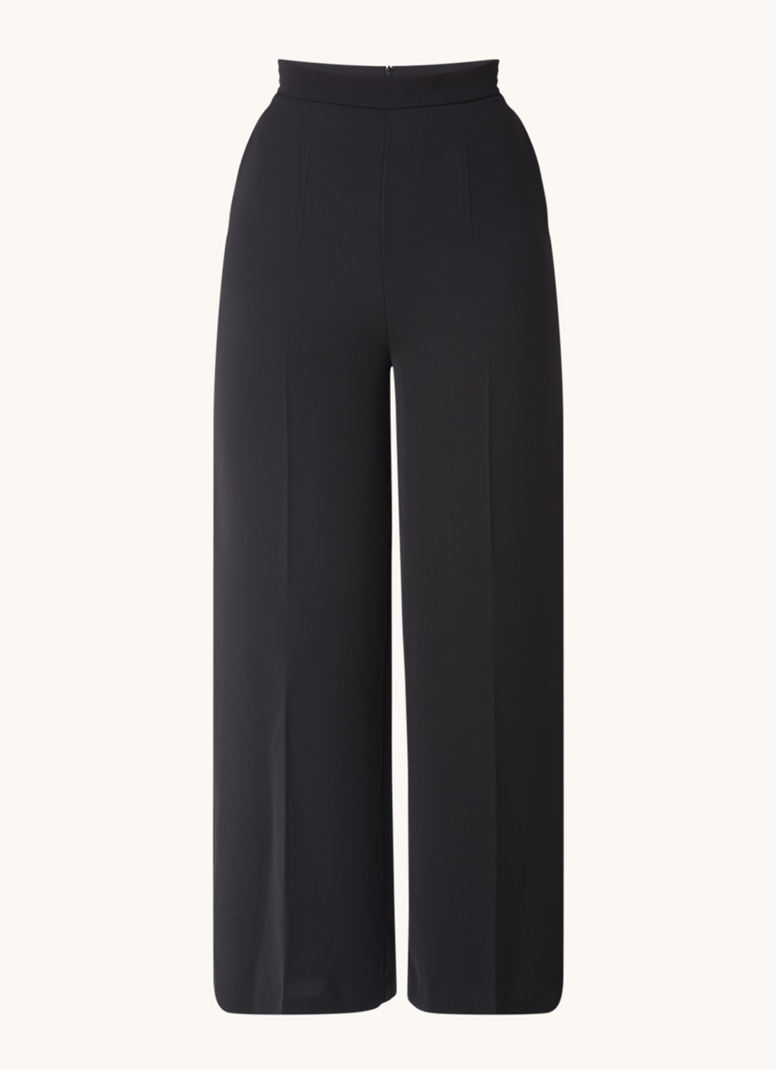 Phase Eight Florentine high waist wide fit pantalon met steekzakken - voorkant zwart