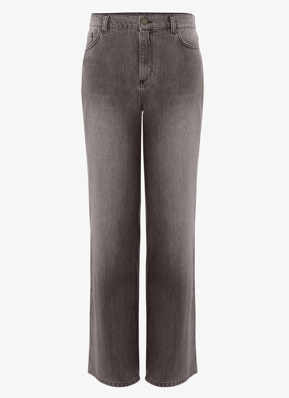 Phase Eight Frankie hiigh waist straight leg jeans met steekzakken - voorkant 2 donkergrijs