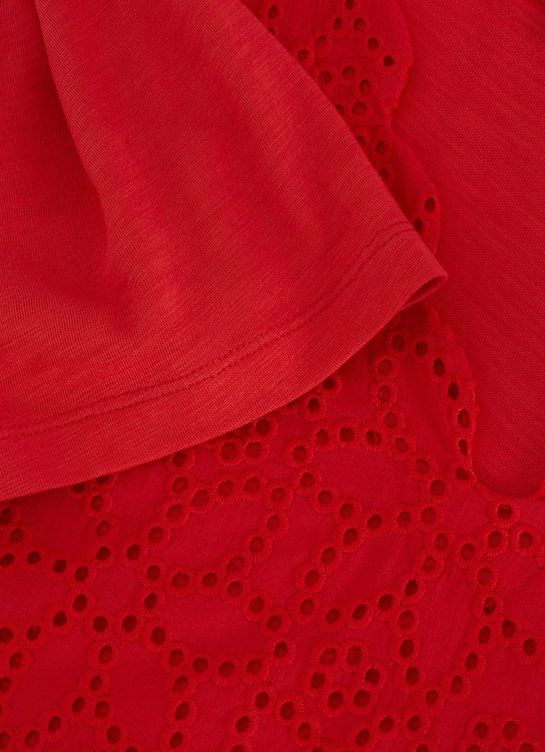 Phase Eight Freya tuniek met borduring - detail 6 oranjerood