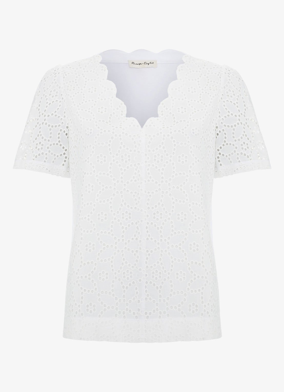 Phase Eight Freya tuniek met borduring - voorkant 6 wit